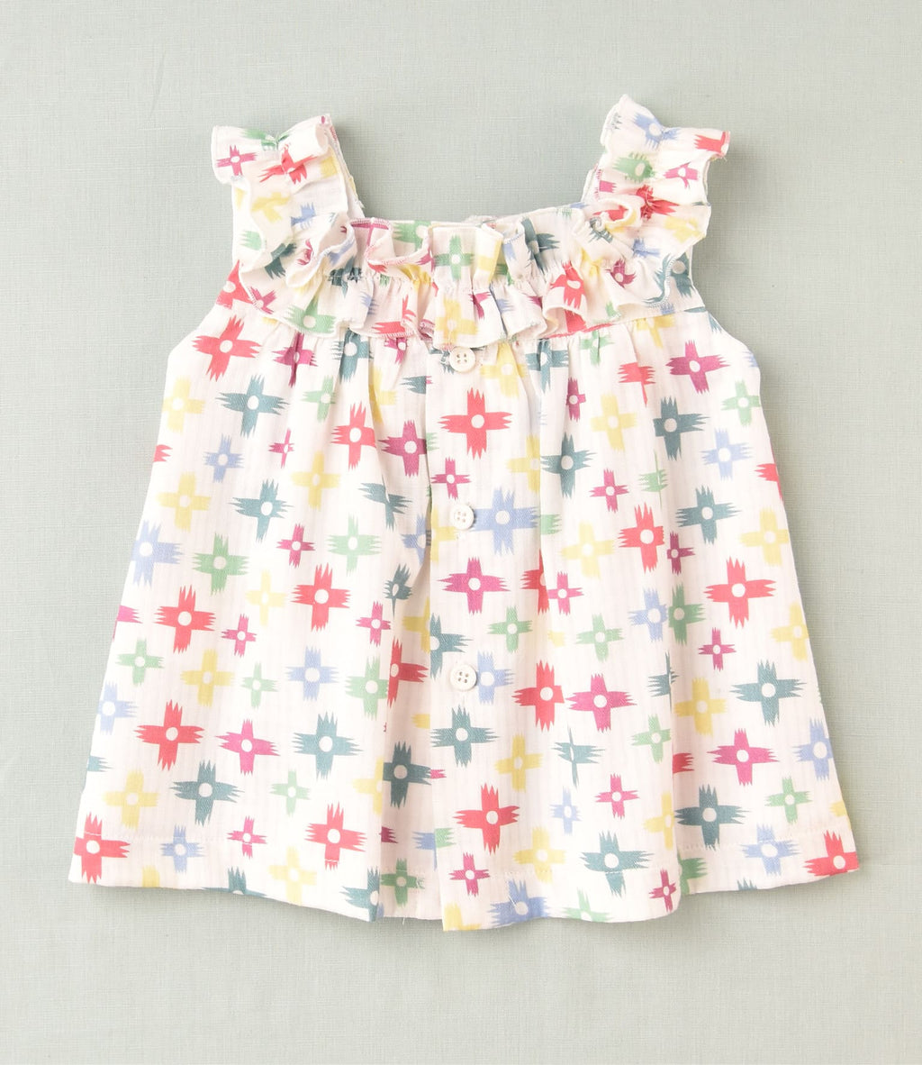 Vestido cruces multicolor bebé niña