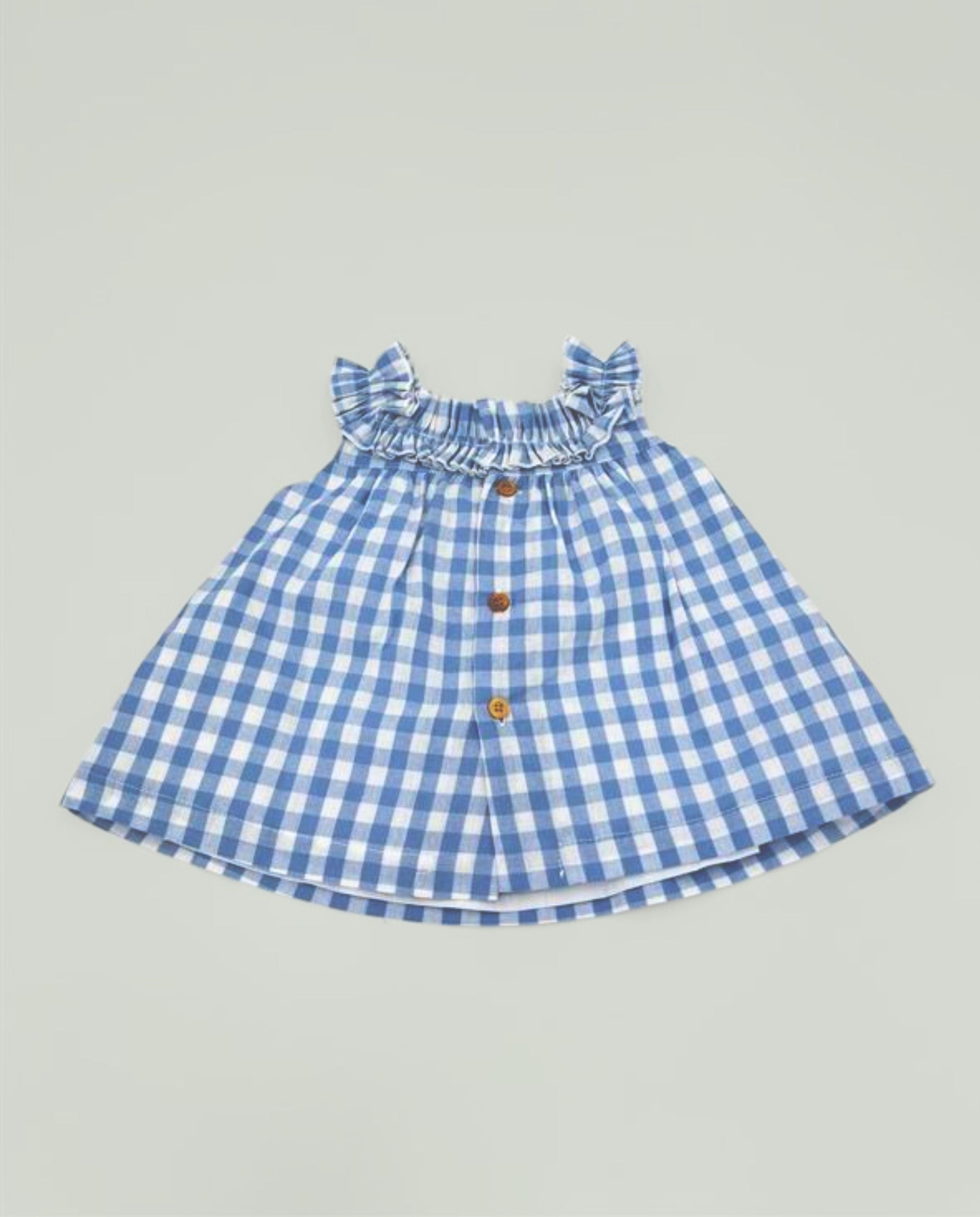 Vestido de cuadros bebe niña