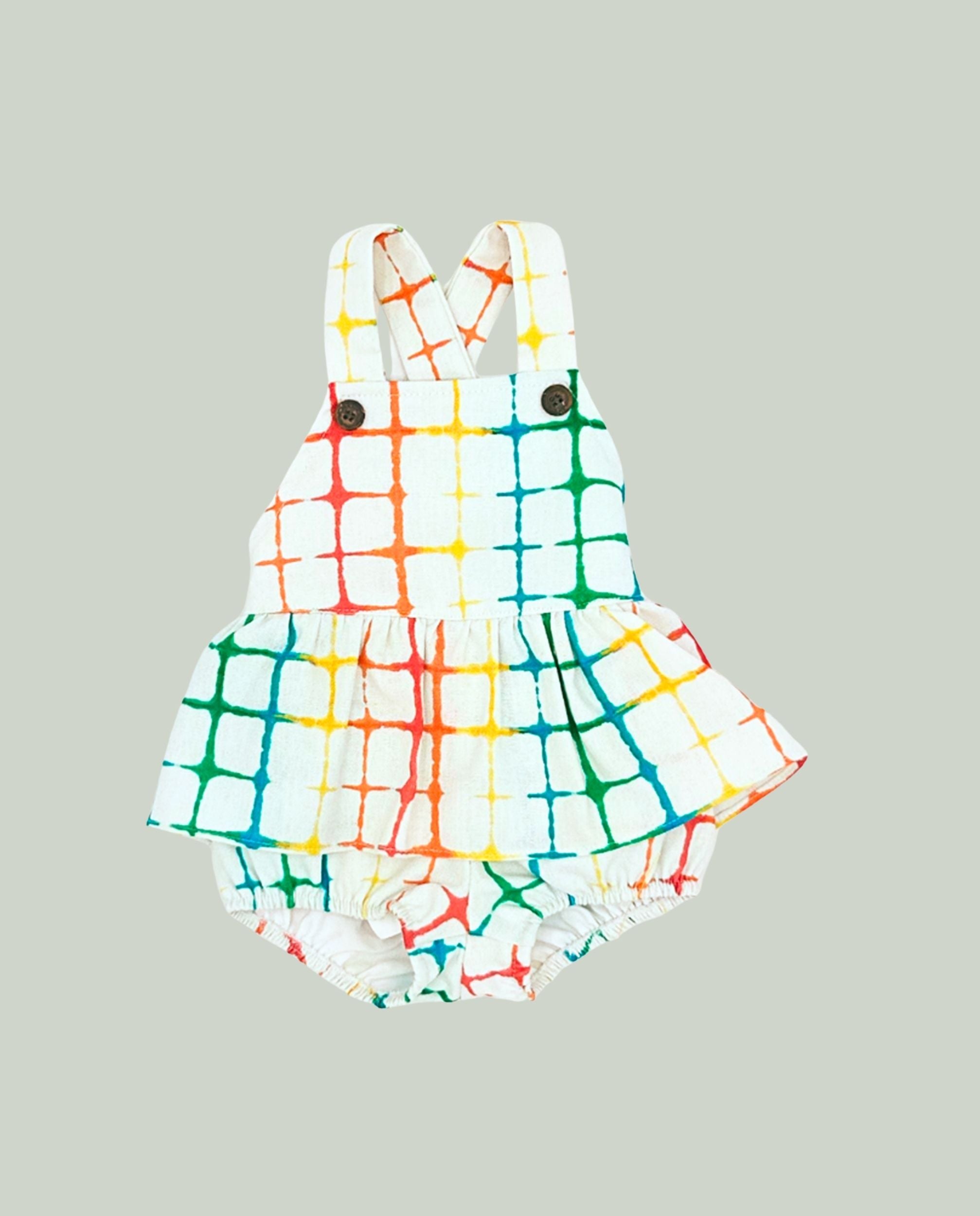 Braguita peto multicolor tie dye bebé