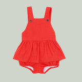 Braguita peto lino coral bebé niña