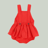 Braguita peto lino coral bebé niña