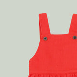 Braguita peto lino coral bebé niña