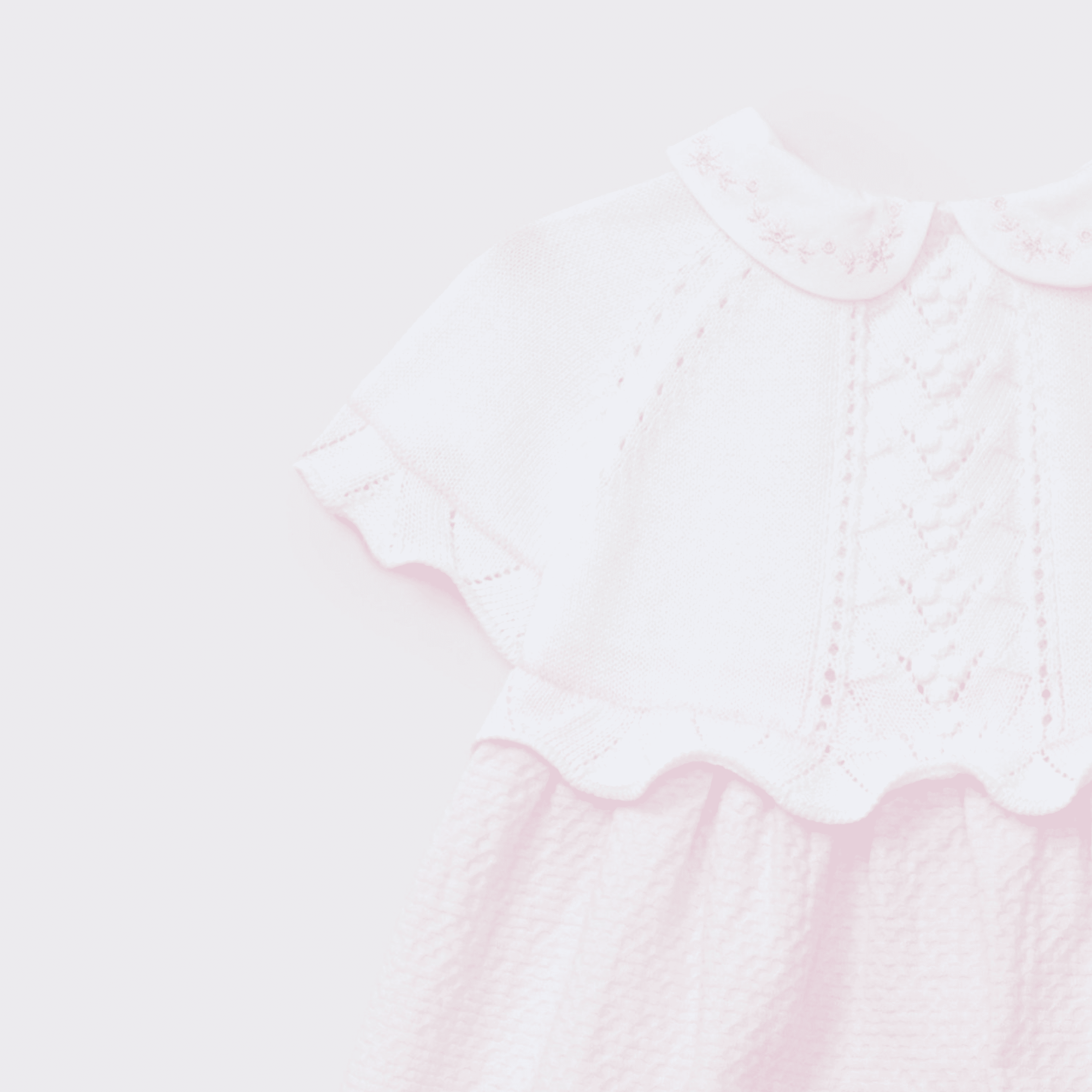 Vestido bicolor rosa y blanco tricot recién nacida | Dr. Kid by Charanga
