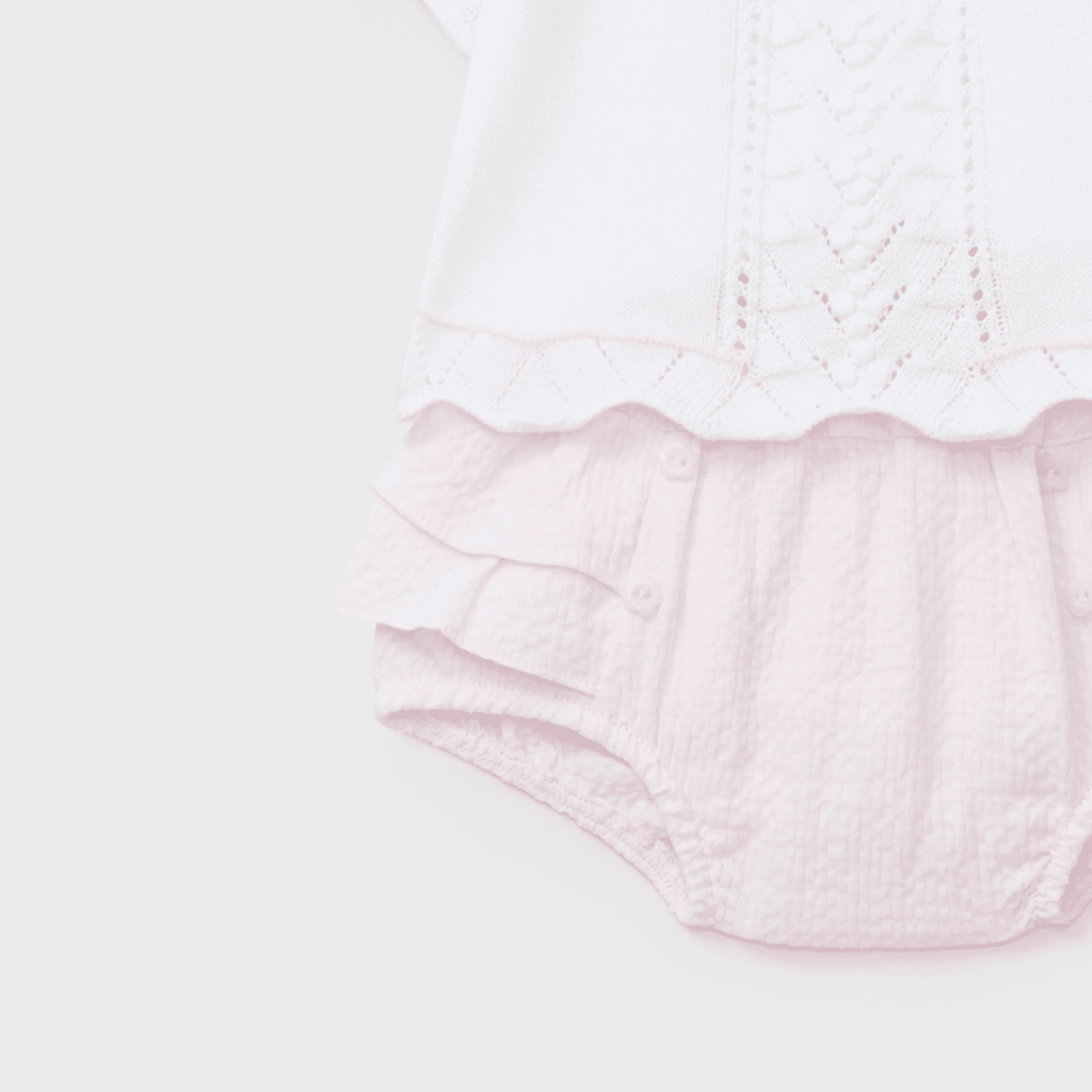 Conjunto bicolor camiseta braguita tricot recién nacida | Dr. Kid by Charanga