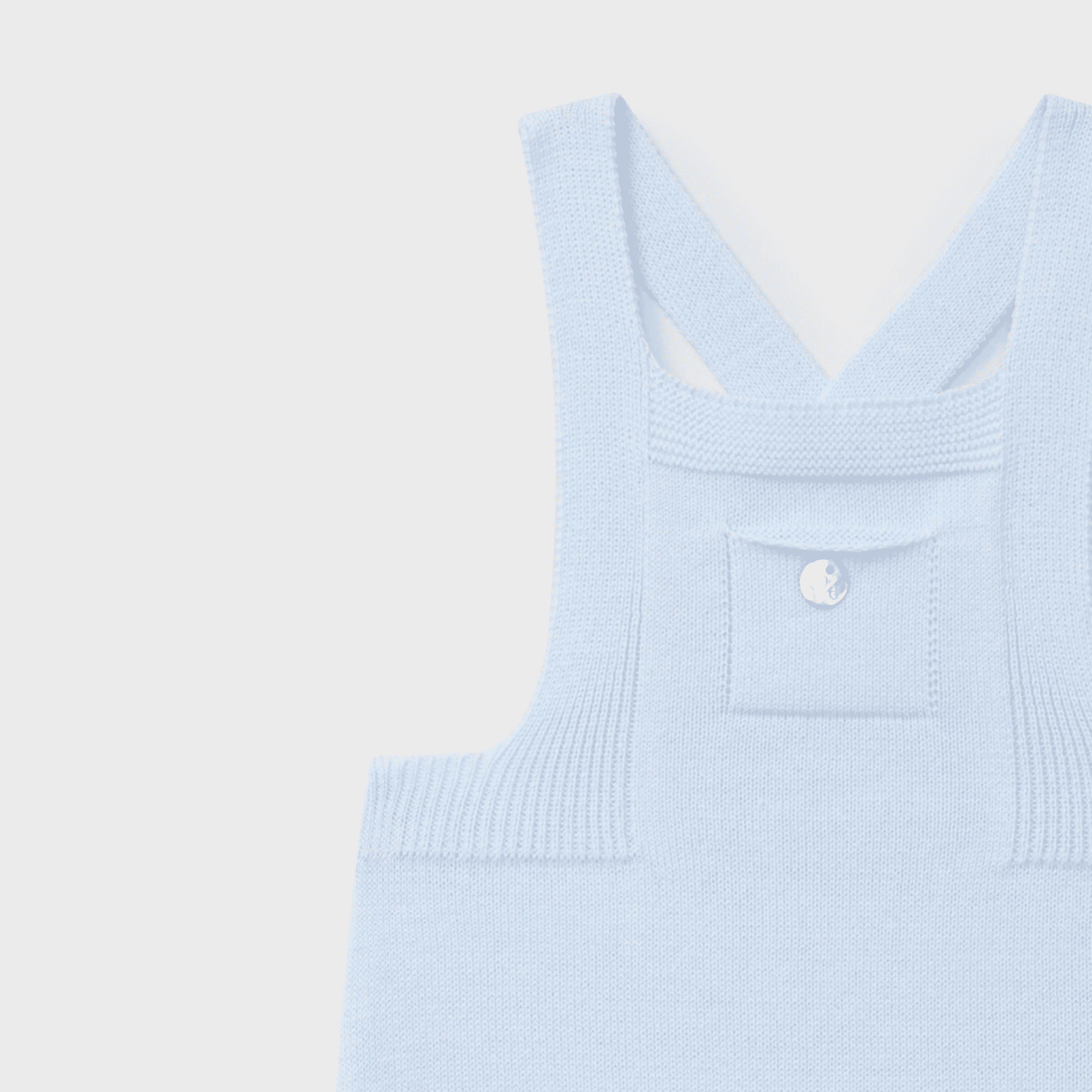 Ranita con tirantes tricot celeste recién nacido | Dr. Kid by Charanga