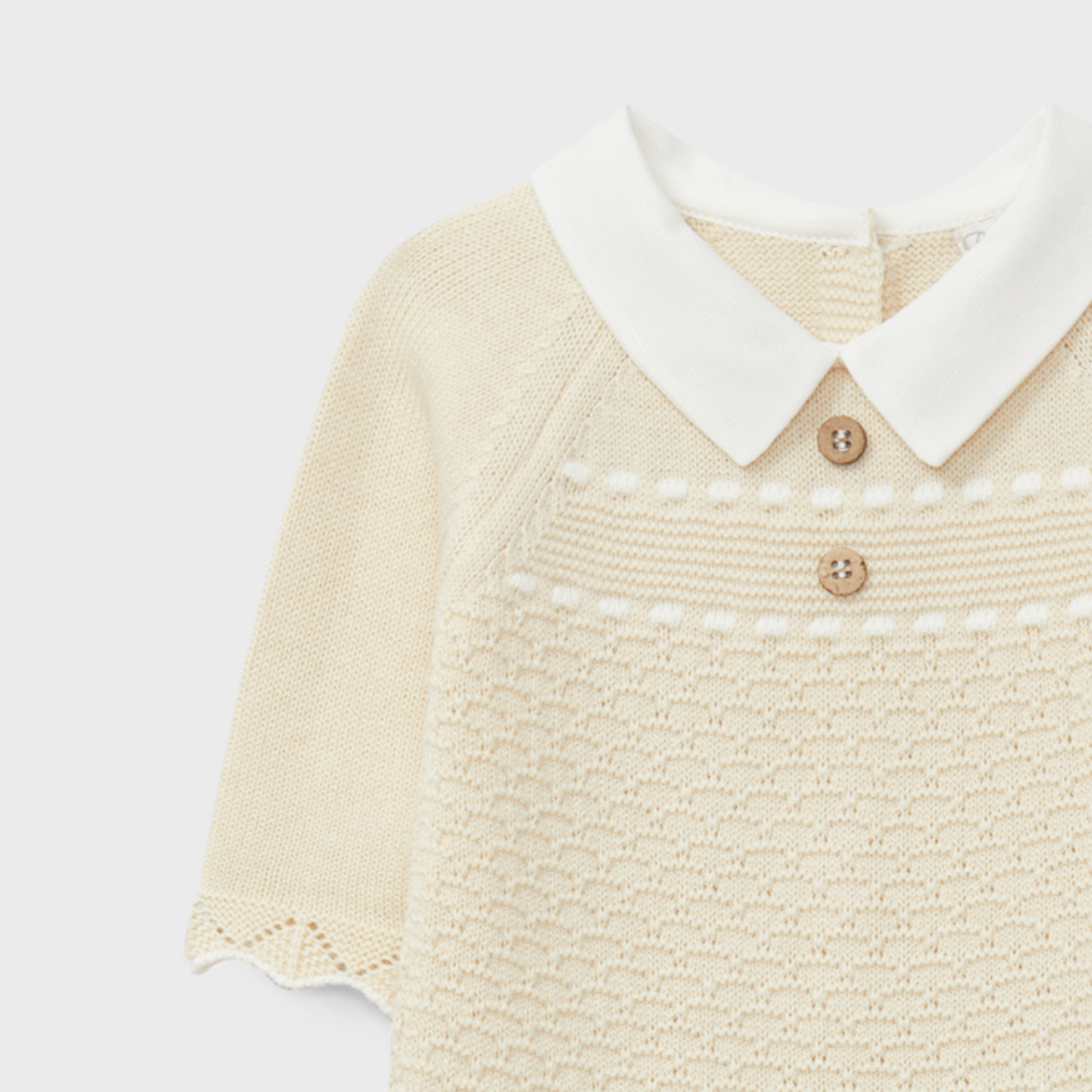 Pelele tricotosa crudo recién nacido | Dr. Kid by Charanga