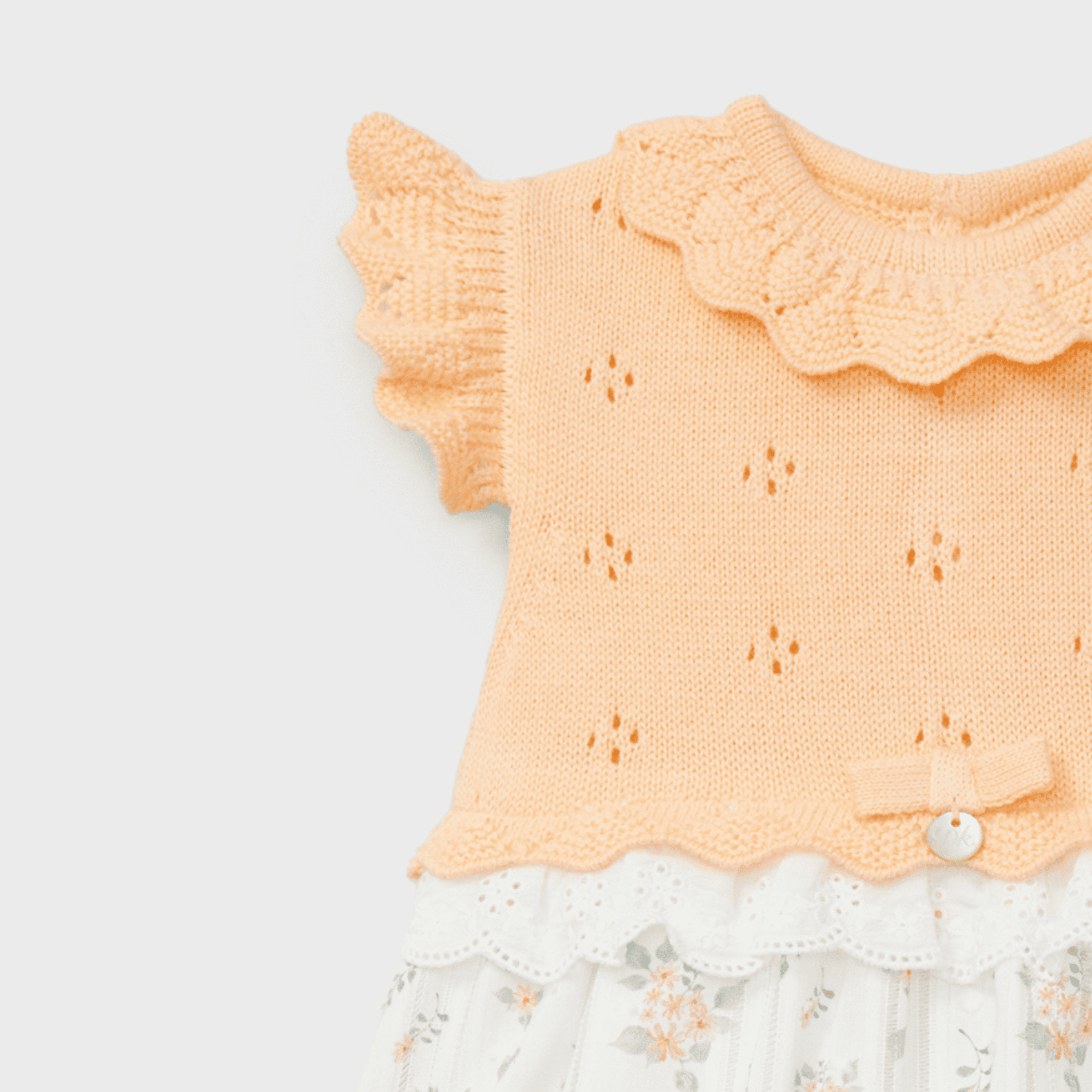 Vestido tricot con diseño floral recién nacida | Dr. Kid by Charanga