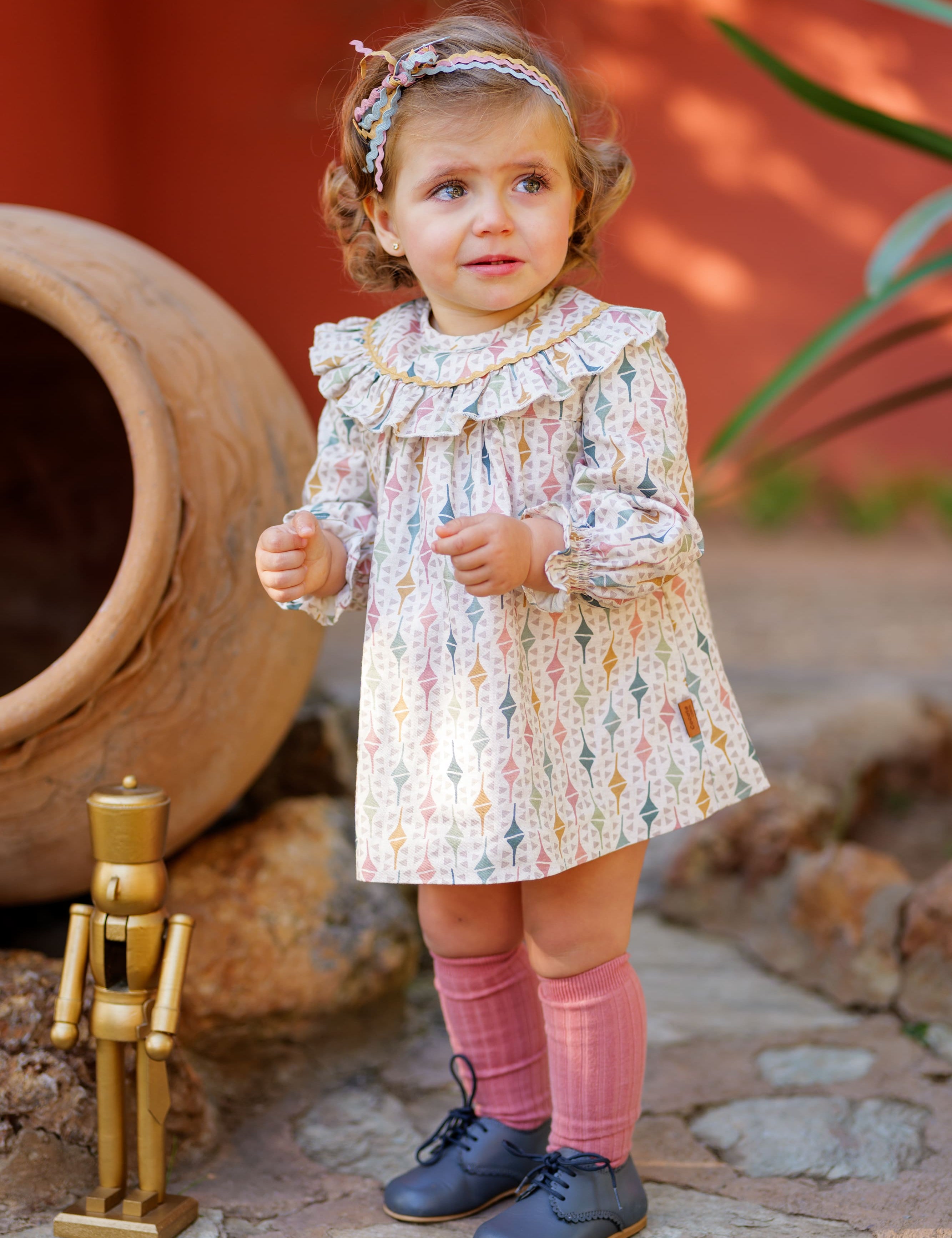 Vestido de bebé niña estampado geométrico | Cocote x Charanga