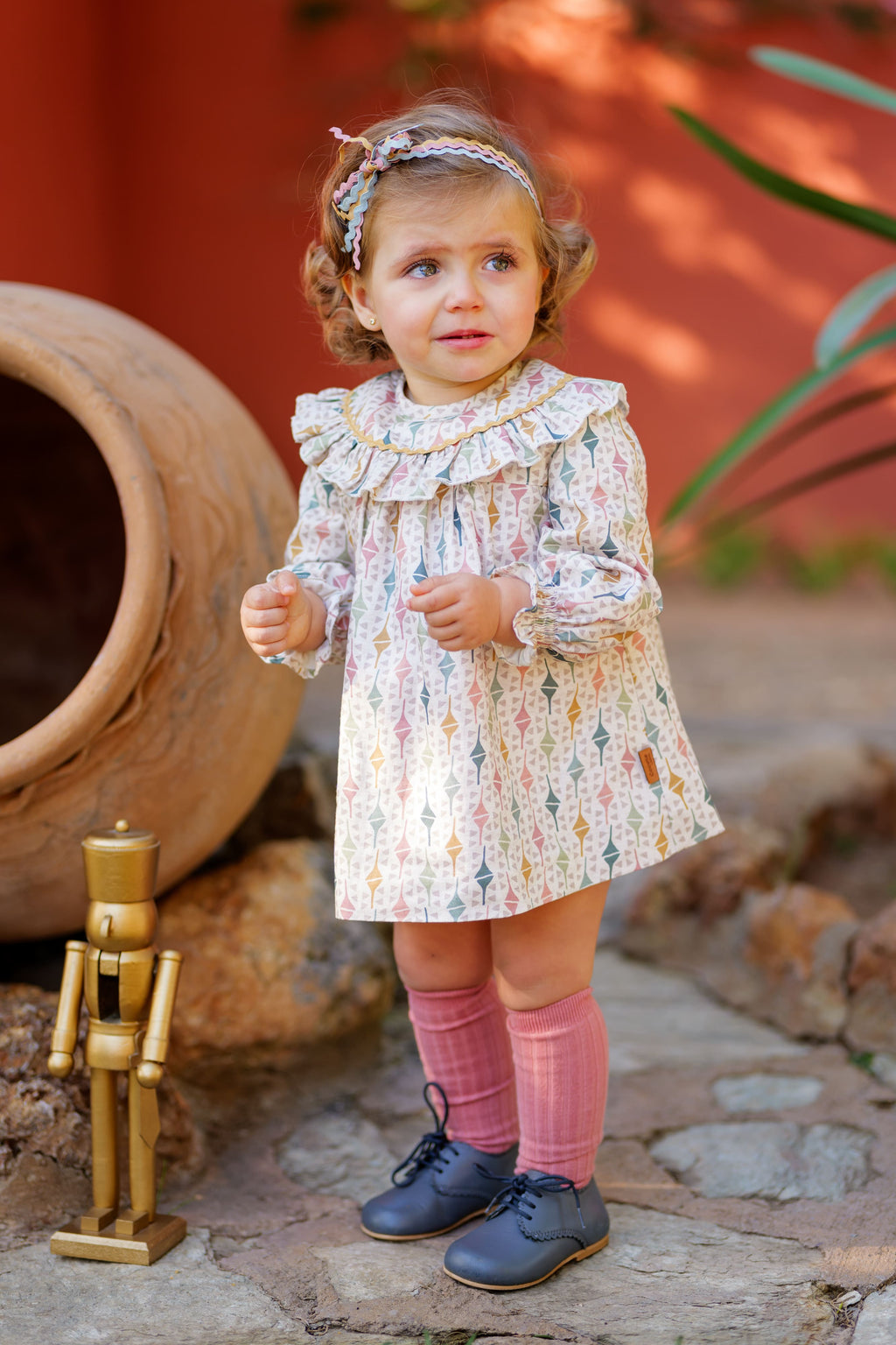 Vestido de bebé niña estampado geométrico | Cocote x Charanga