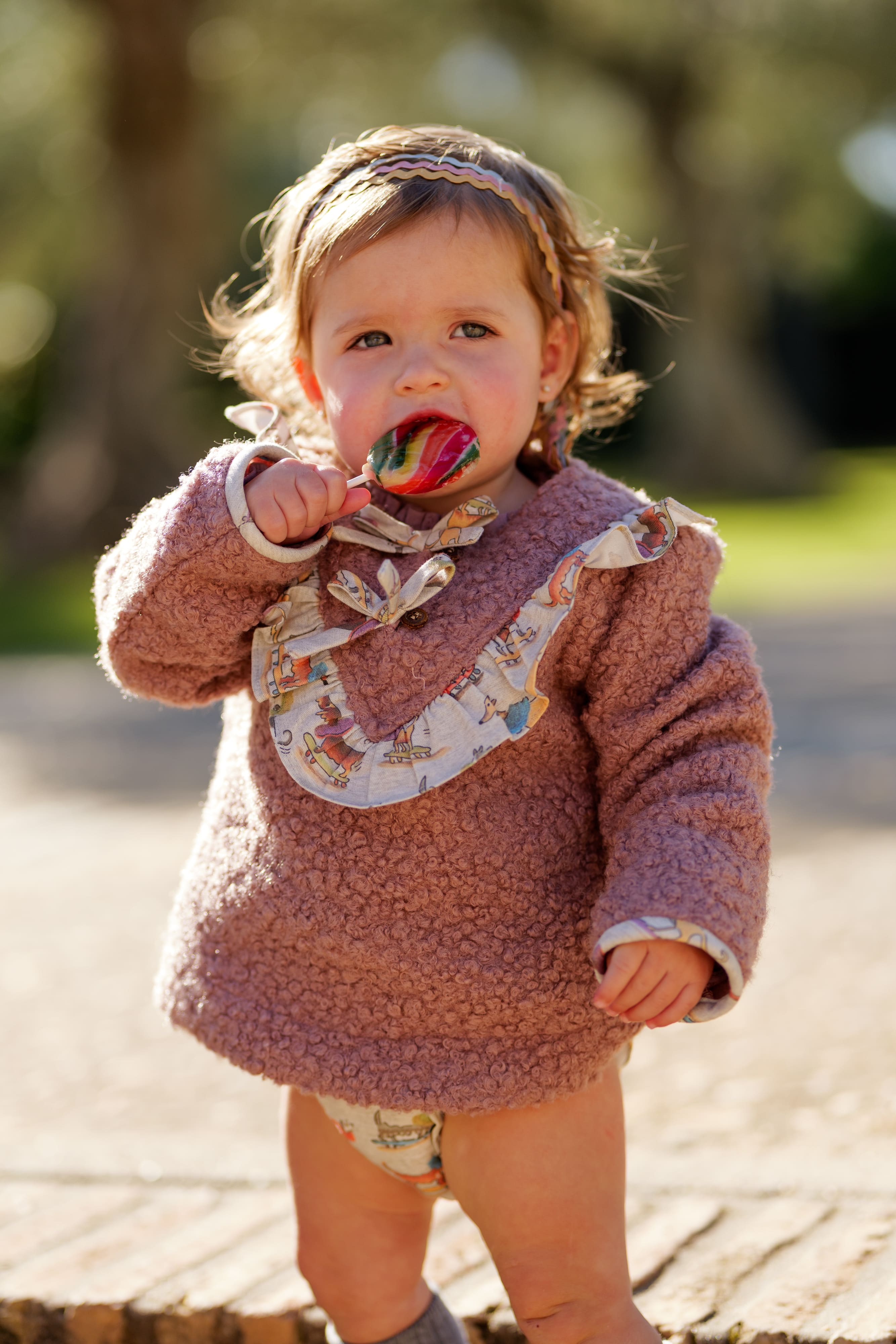 Jersey de bebé rosa empolvado con volantes | Cocote x Charanga