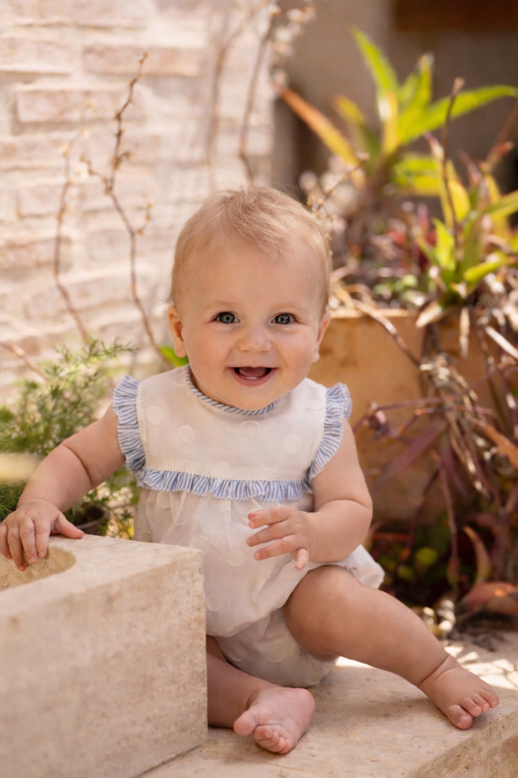 Pelele recién nacido celeste elegante | Cocote by Charanga