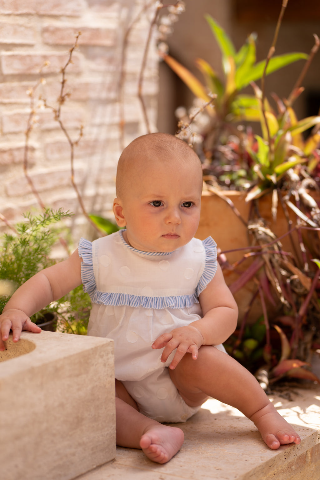 Pelele recién nacido celeste elegante | Cocote by Charanga