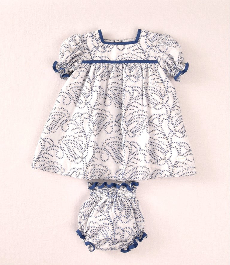 Conjunto bebé niña con braguita estampado cachemir | Cocote by Charanga