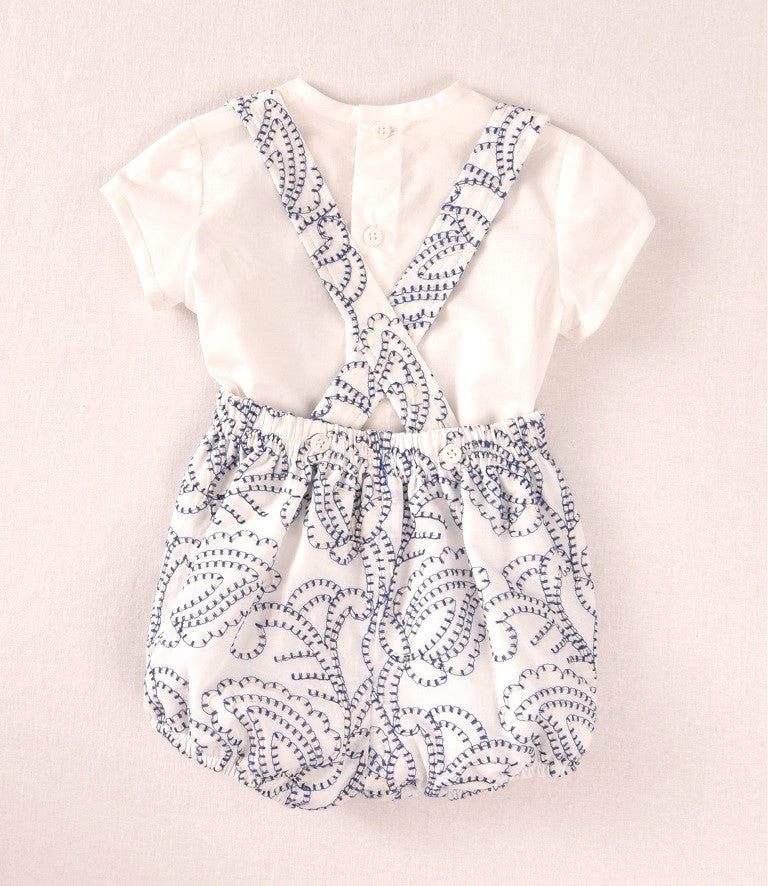 Conjunto bebé con ranita cachemir azul | Cocote by Charanga