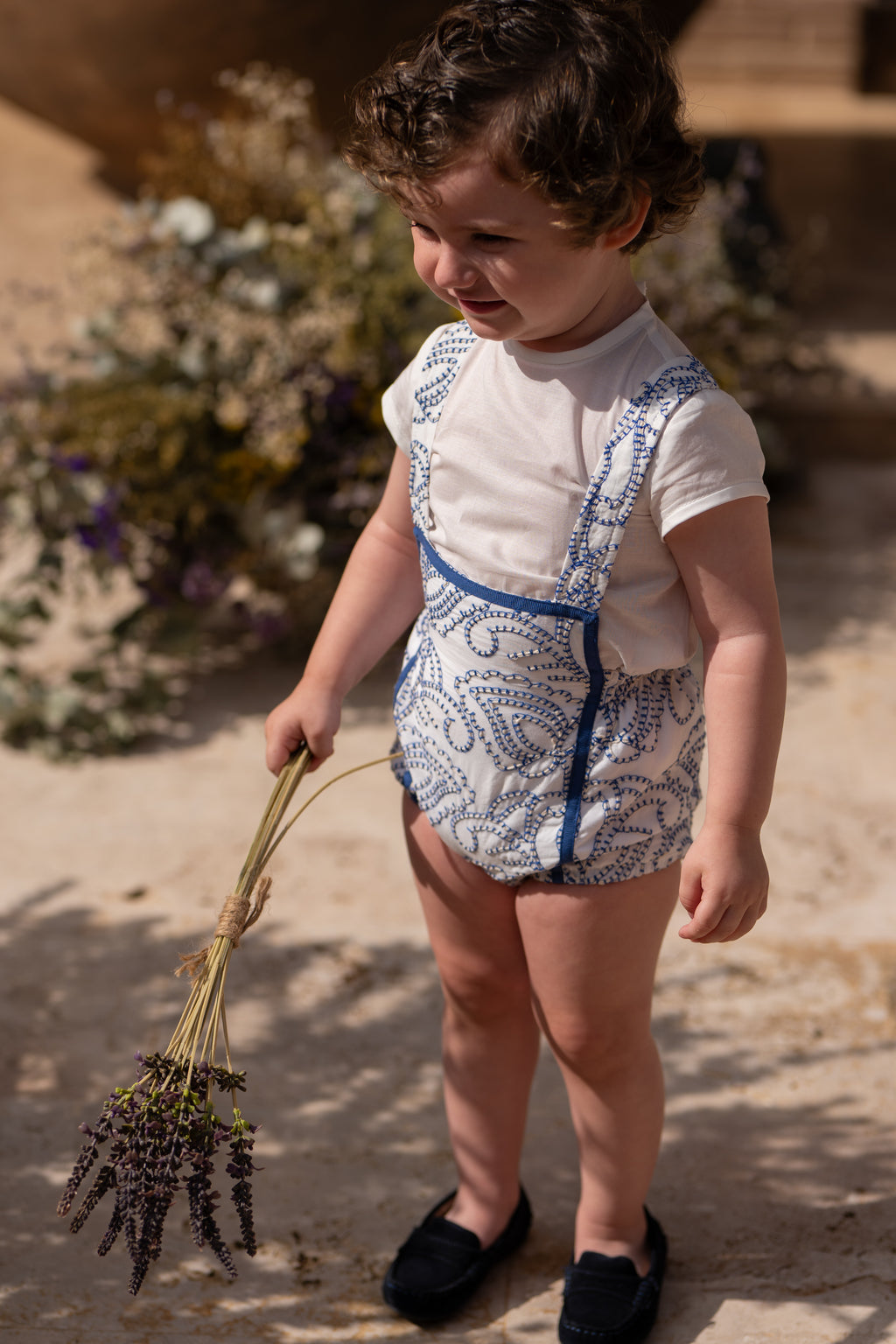 Conjunto bebé con ranita cachemir azul | Cocote by Charanga