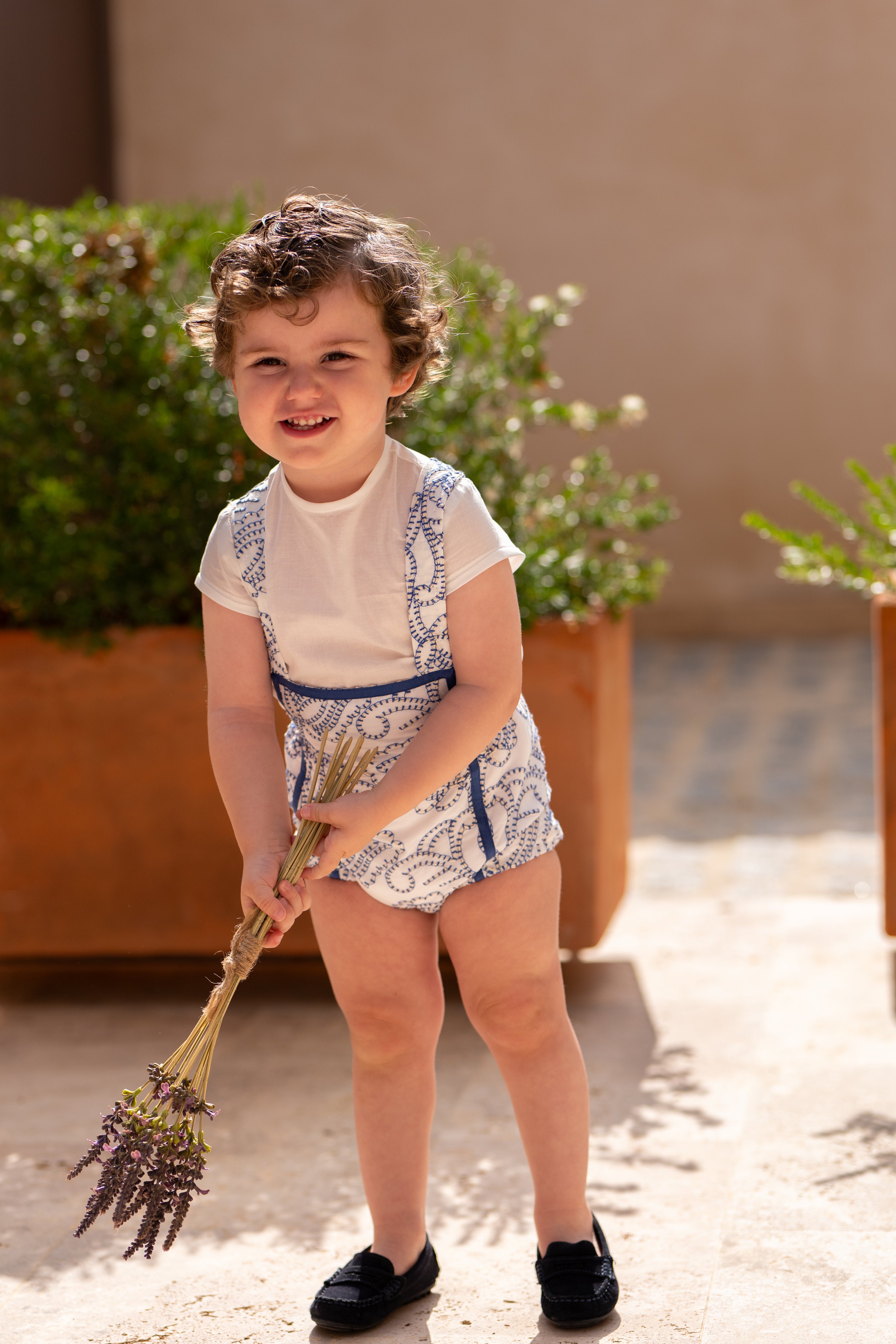 Conjunto bebé con ranita cachemir azul | Cocote by Charanga