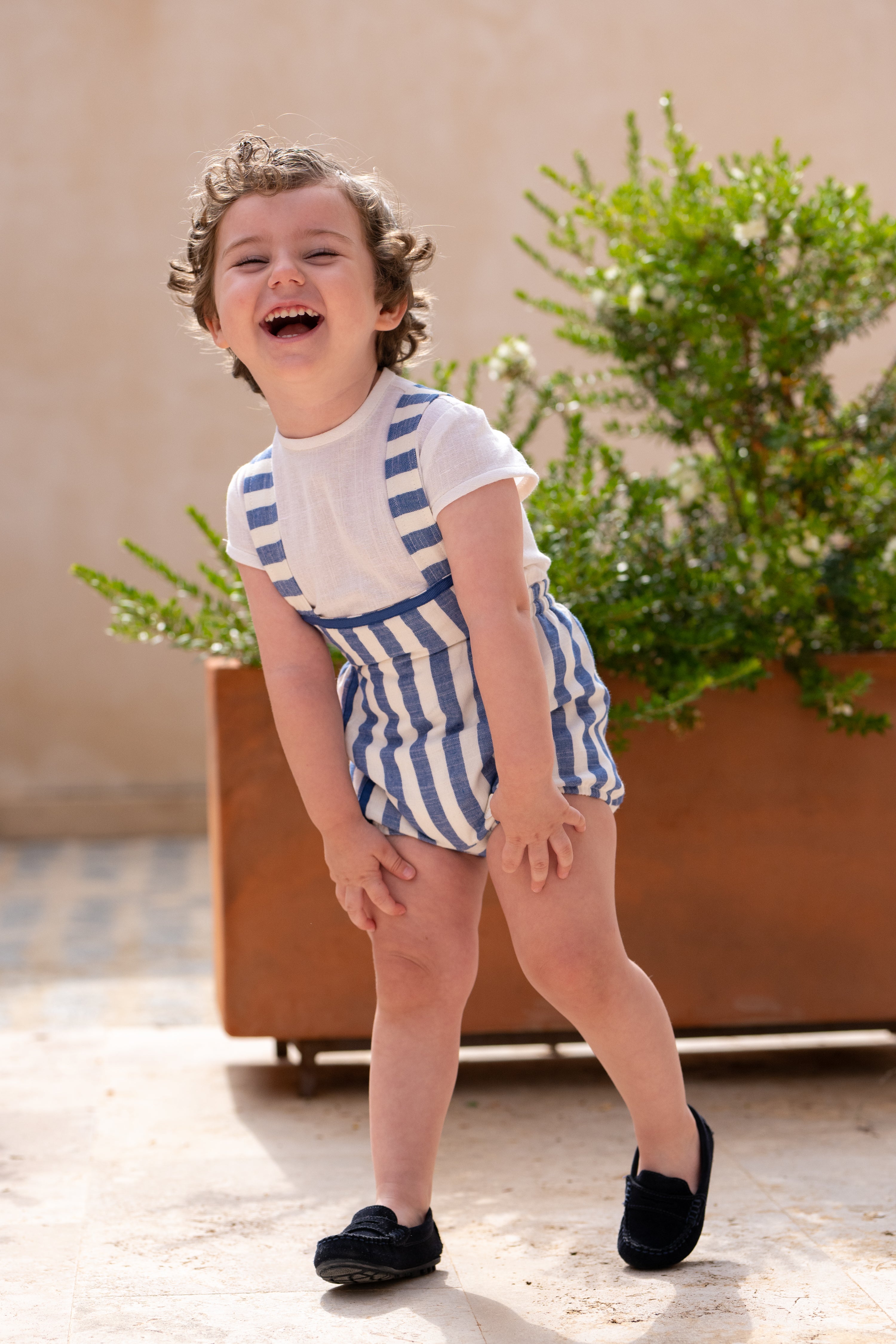 Conjunto bebé con ranita rayas azul | Cocote by Charanga