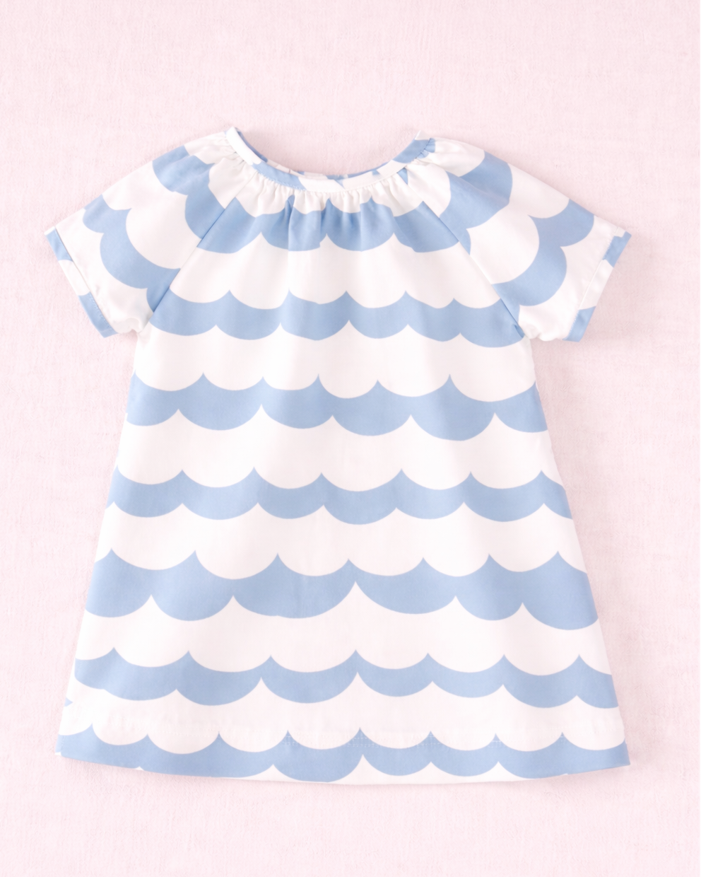 Vestido bebé niña ondas celeste | Cocote by Charanga
