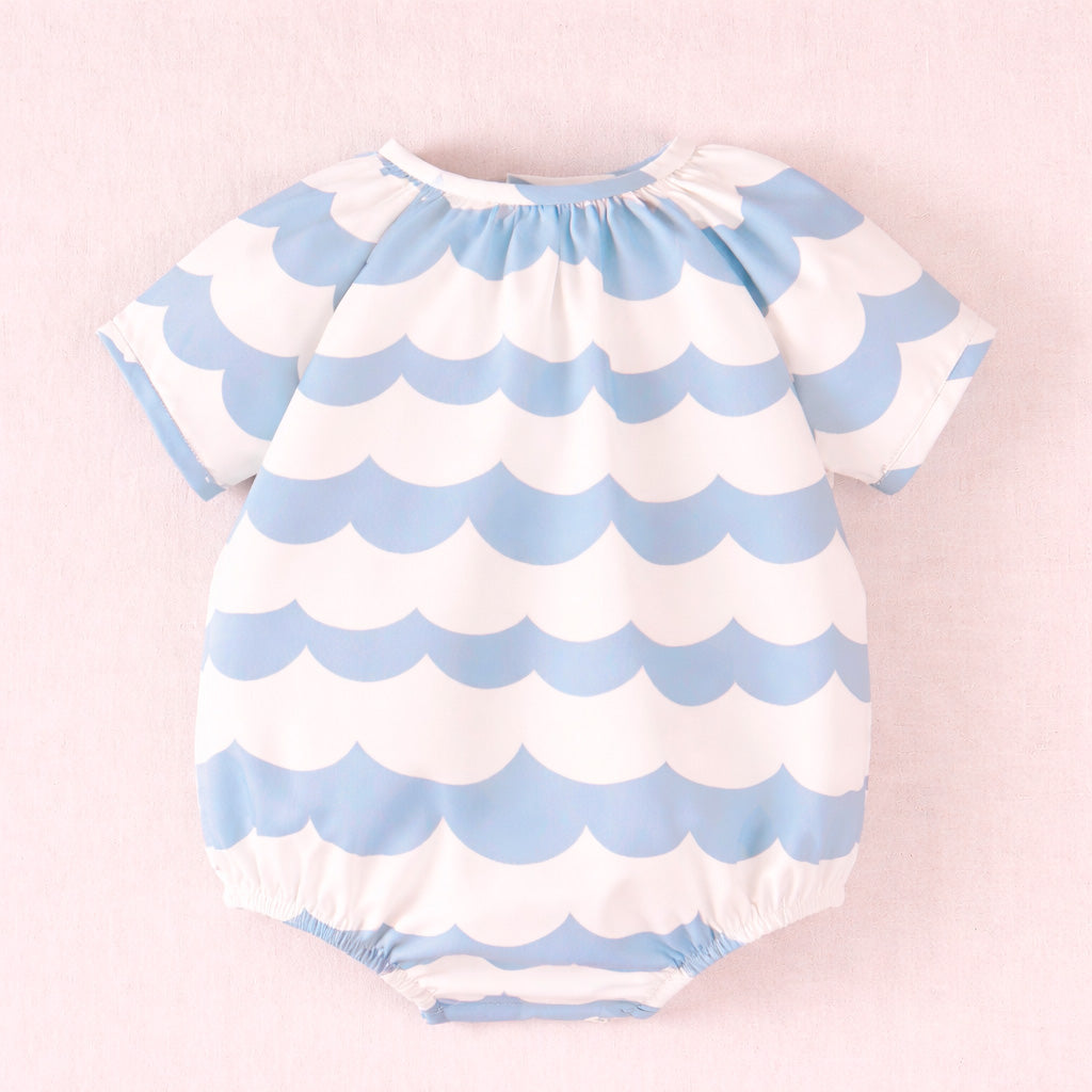 Pelele bebé ondas celeste | Cocote by Charanga