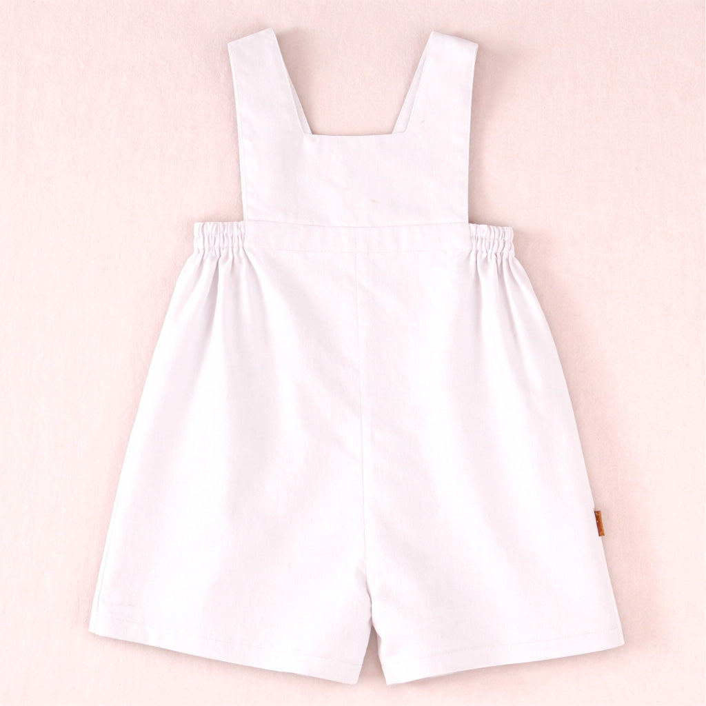 Peto corto niña blanco de lino | Cocote by Charanga