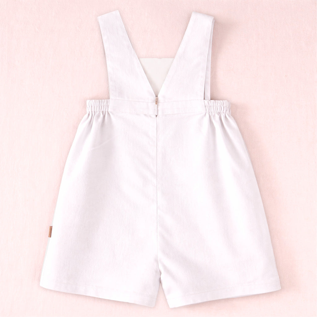 Peto corto niña blanco de lino | Cocote by Charanga