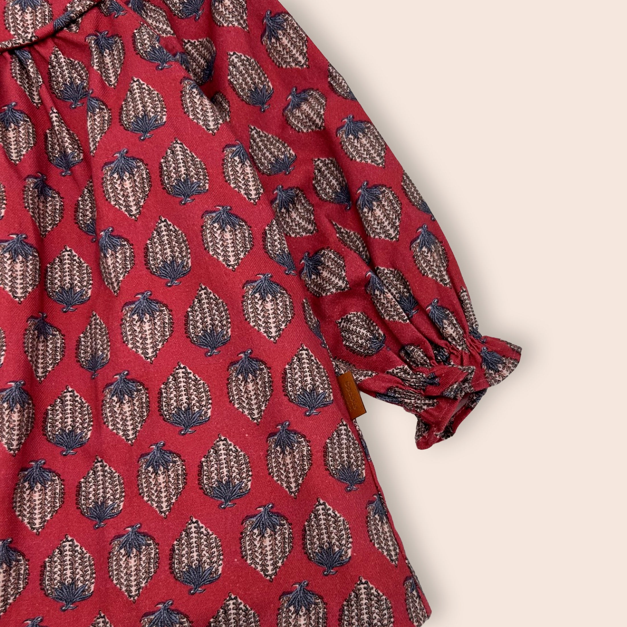 Vestido niña burdeos estampado | Cocote x Charanga