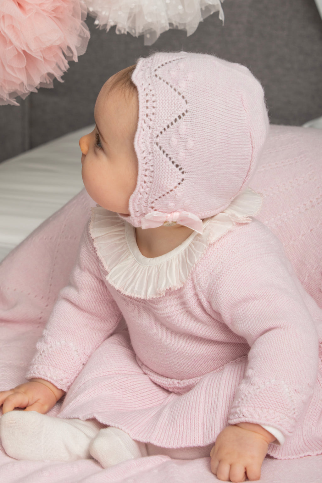 Capota lacito rosa recién nacida | Dr Kid by Charanga