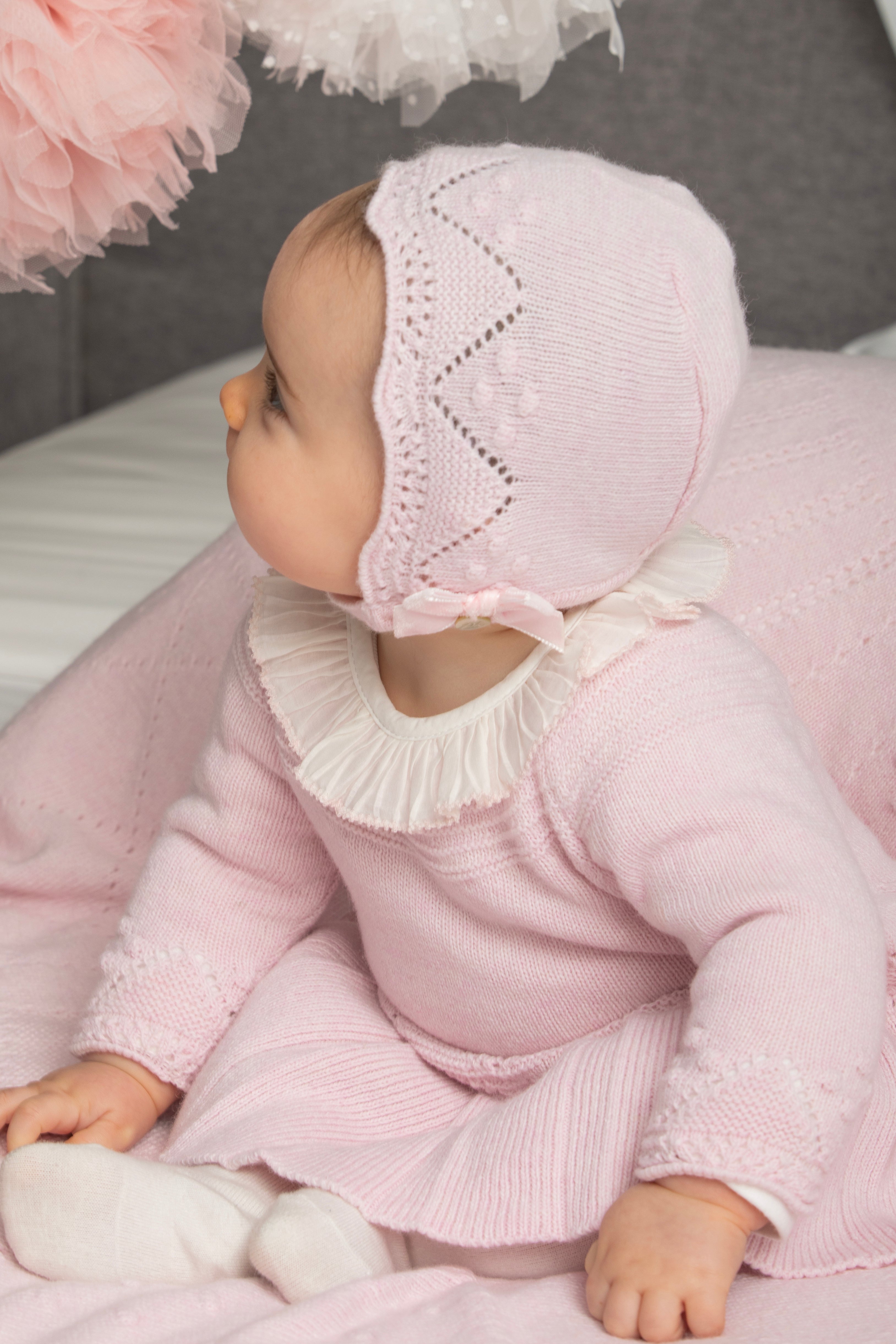 Capota lacito rosa recién nacida | Dr Kid by Charanga