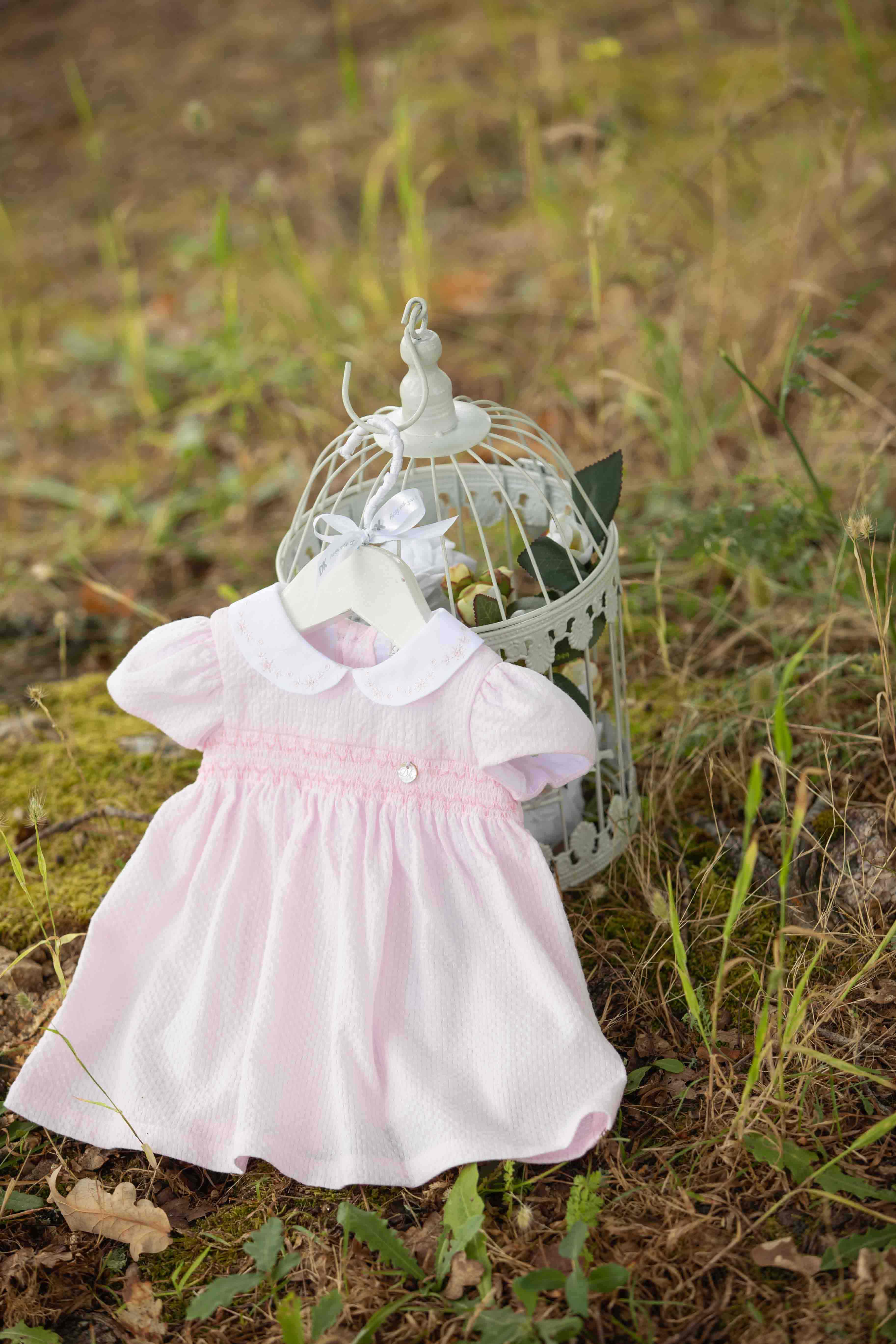 Vestido rosa tejido fantasía recién nacida | Dr. Kid by Charanga