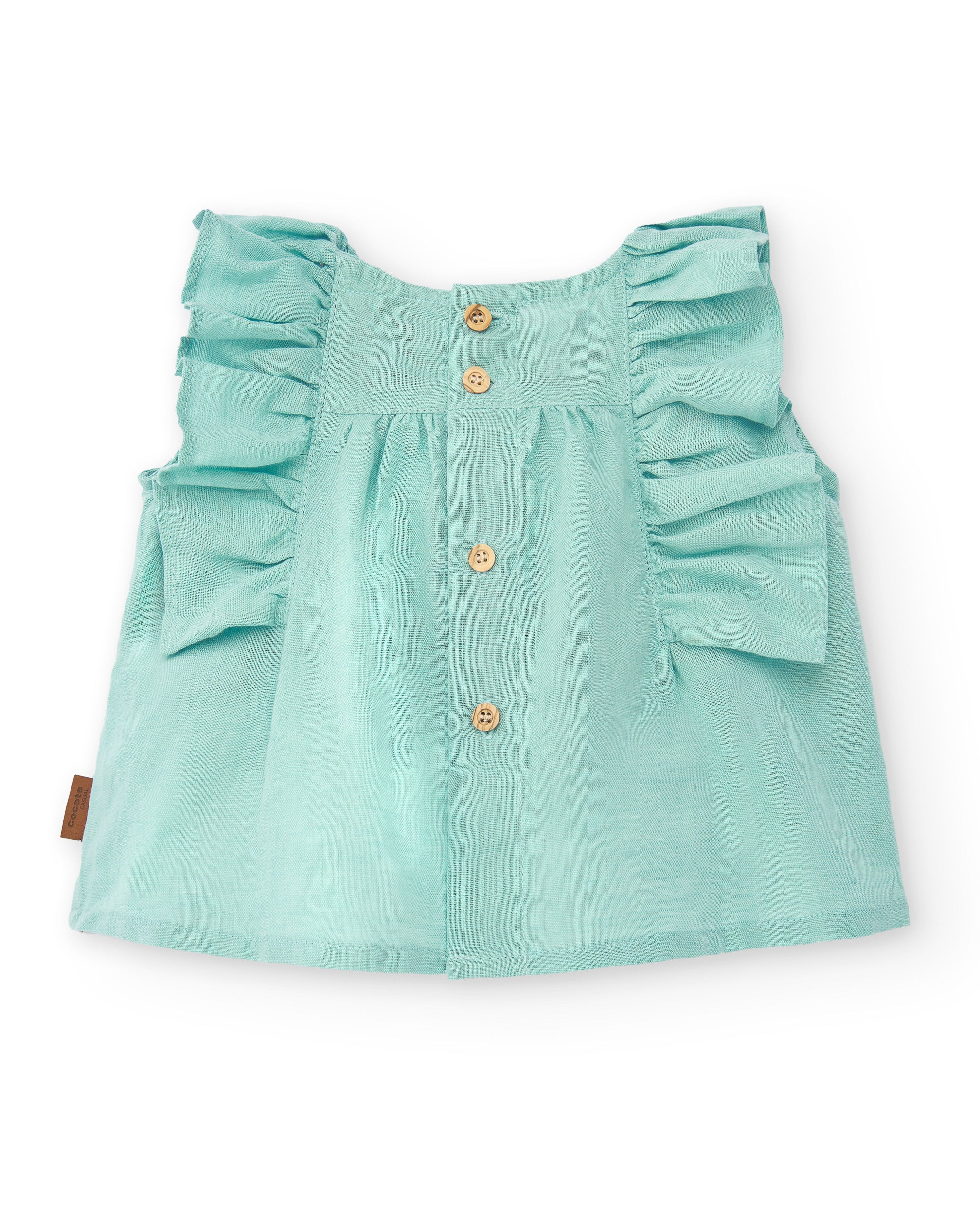 Blusa de bebé turquesa Cocote & Charanga VERANO/Outlet