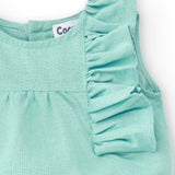 Blusa de bebé turquesa Cocote & Charanga VERANO/Outlet