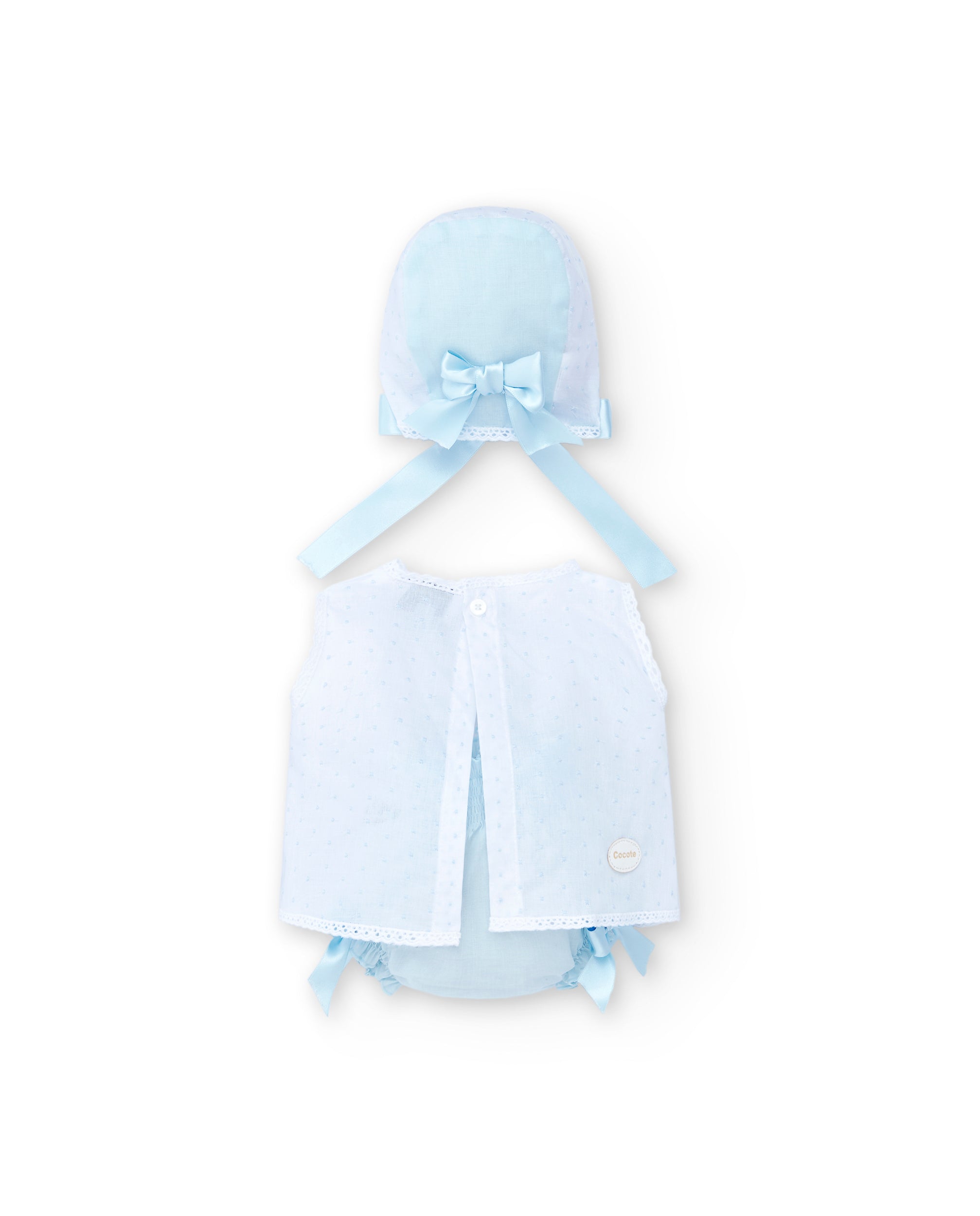 Vestido de recién nacido celeste Cocote & Charanga VERANO/Outlet