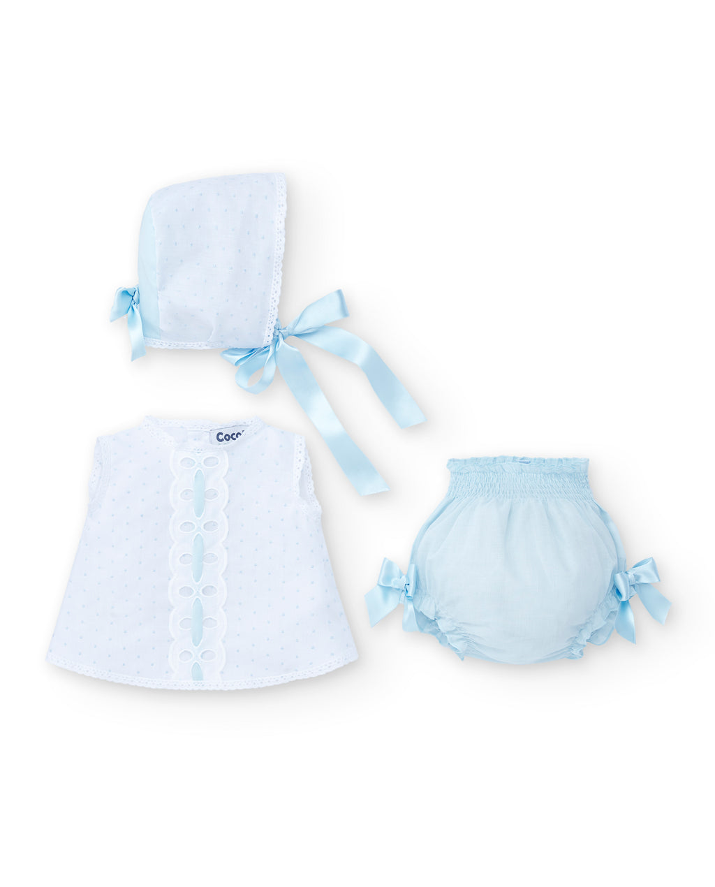 Vestido de recién nacido celeste Cocote & Charanga VERANO/Outlet