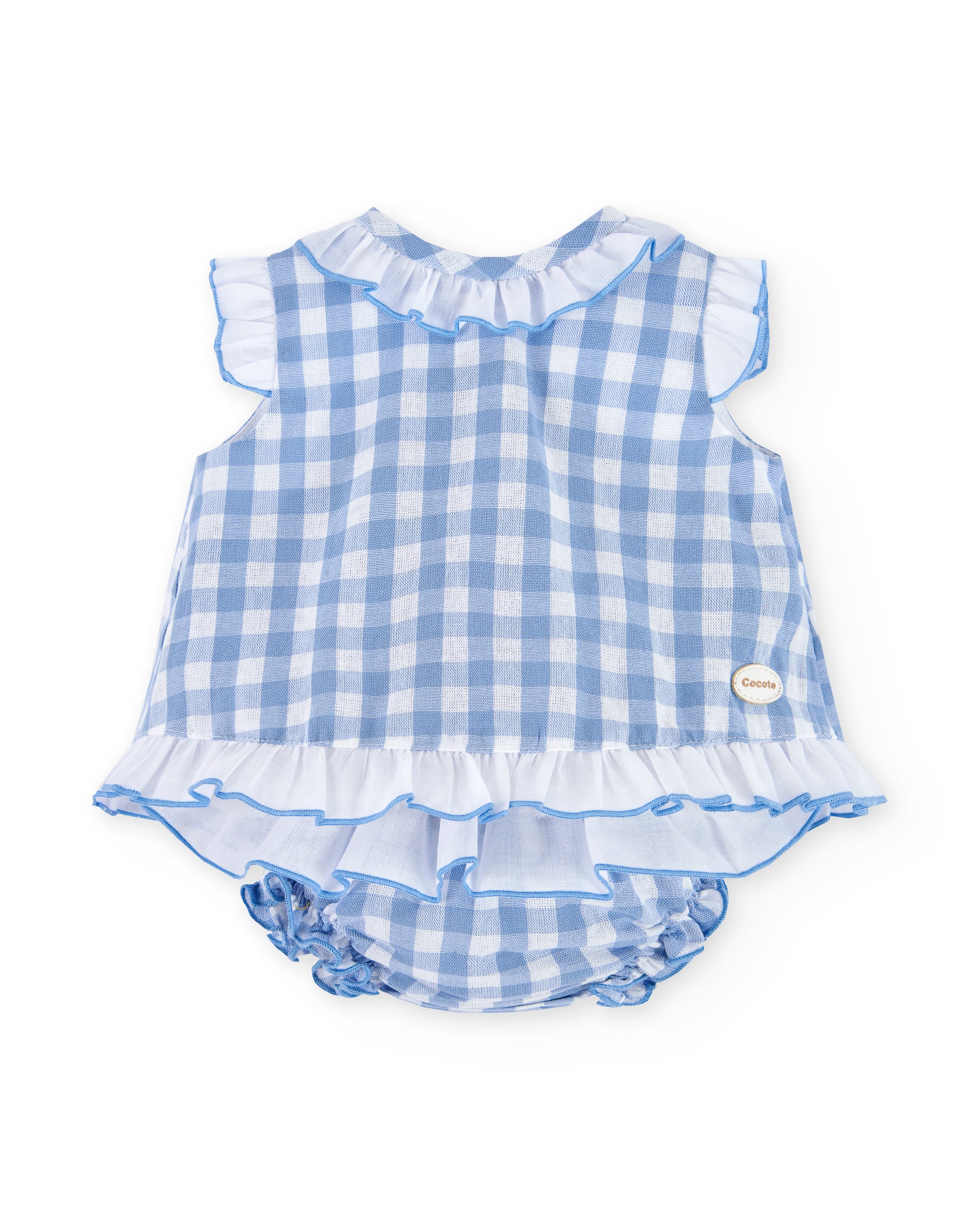 Vestido de recién nacido celeste Cocote & Charanga VERANO/Outlet