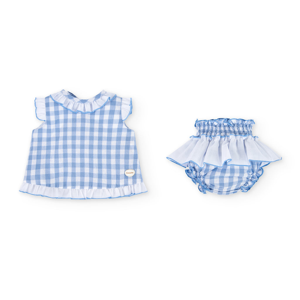 Vestido de recién nacido celeste Cocote & Charanga VERANO/Outlet