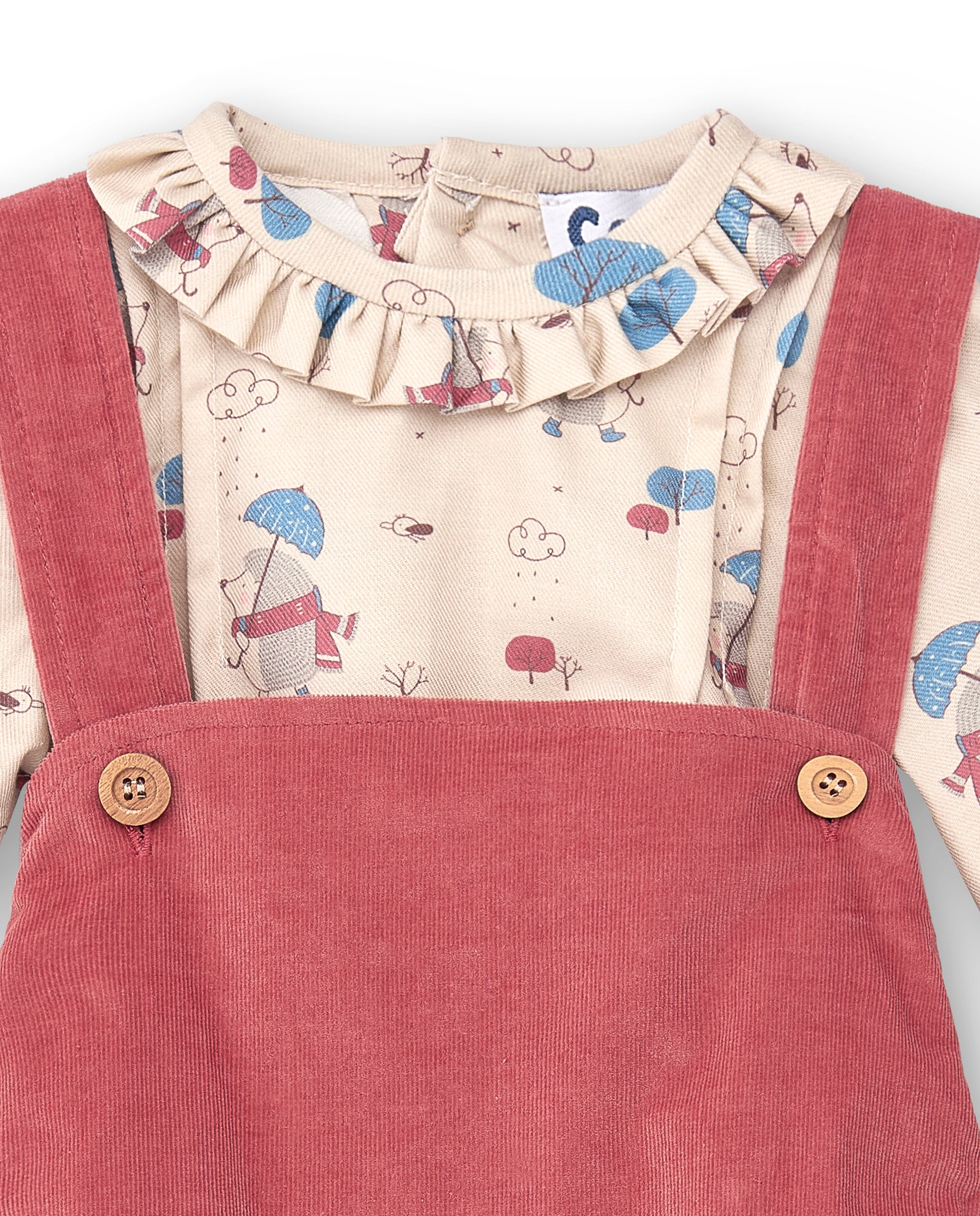 Conjunto de bebé niño naranja rojizo Cocote & Charanga