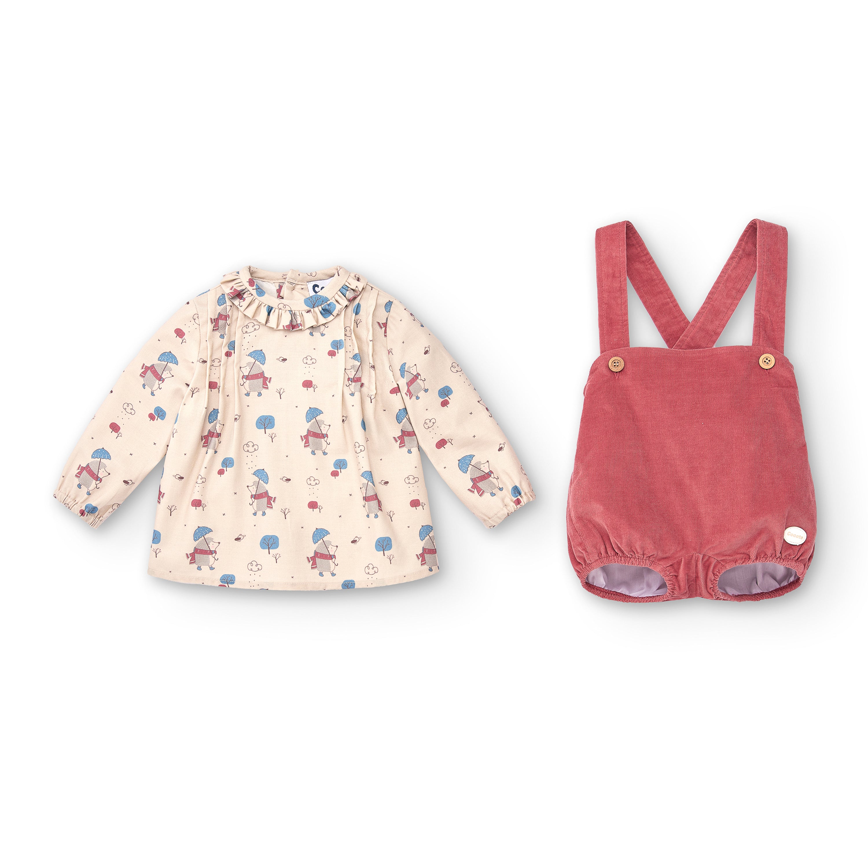 Conjunto de bebé niño naranja rojizo Cocote & Charanga