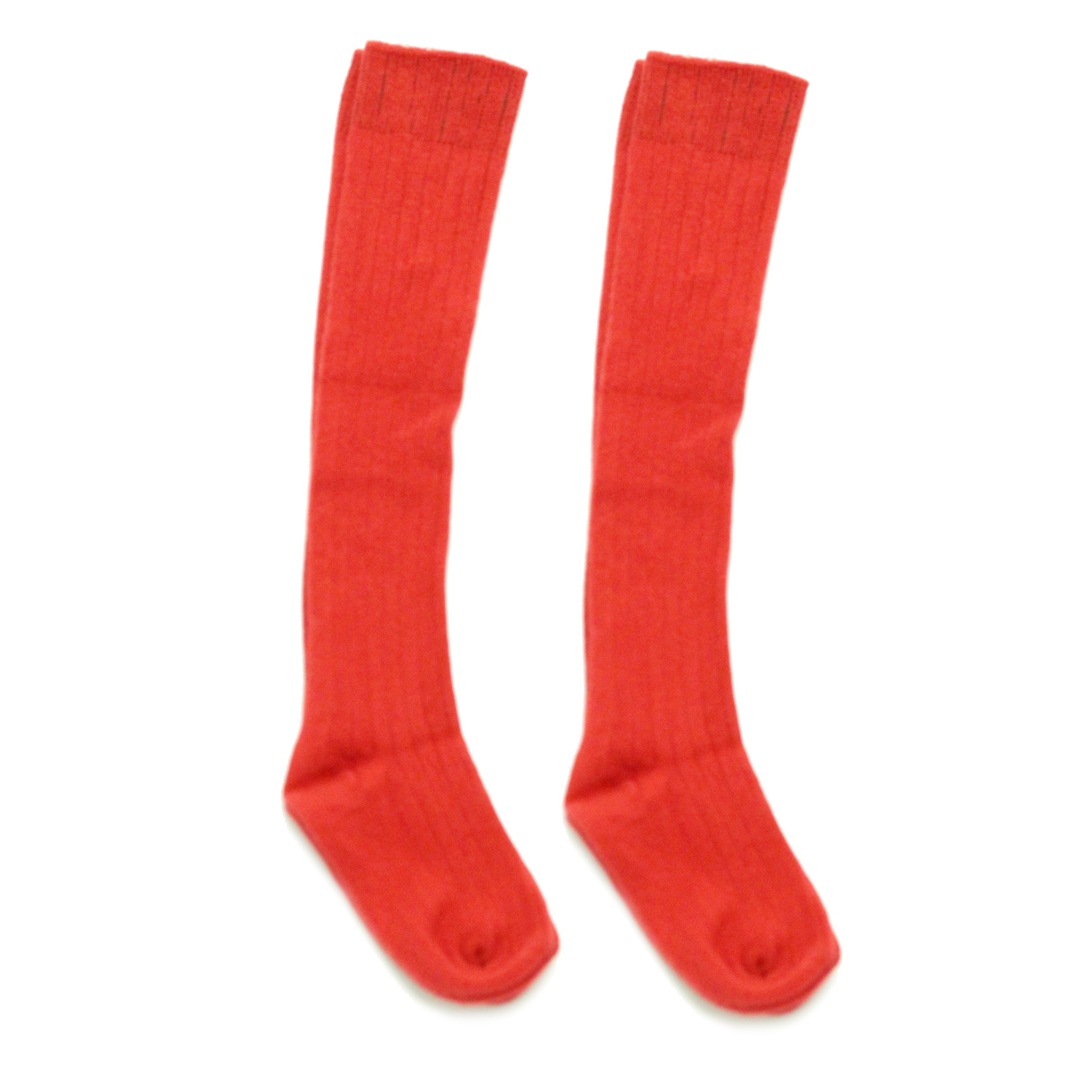 Calcetines altos rojos para niña
