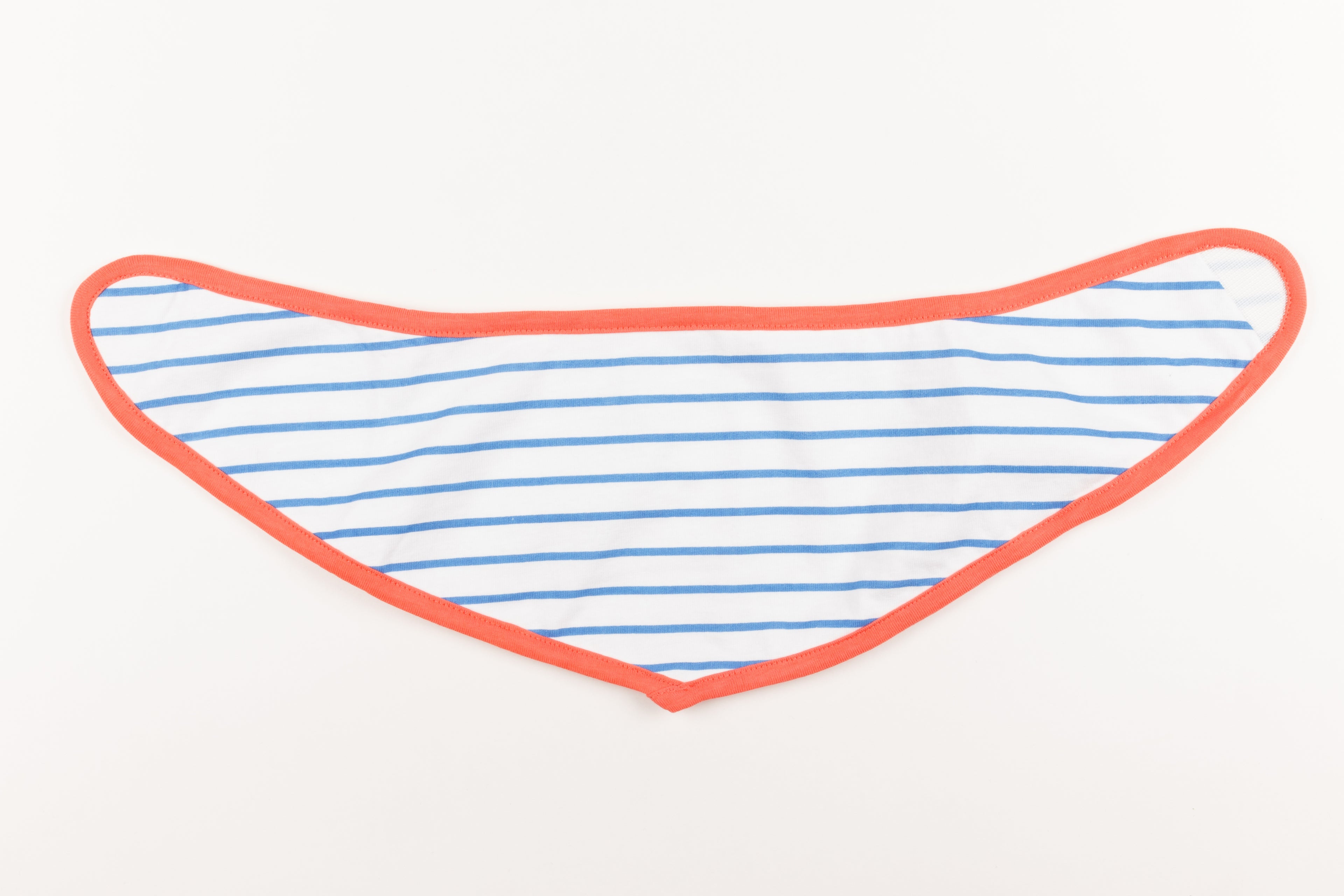 Babero a rayas azules recién nacido