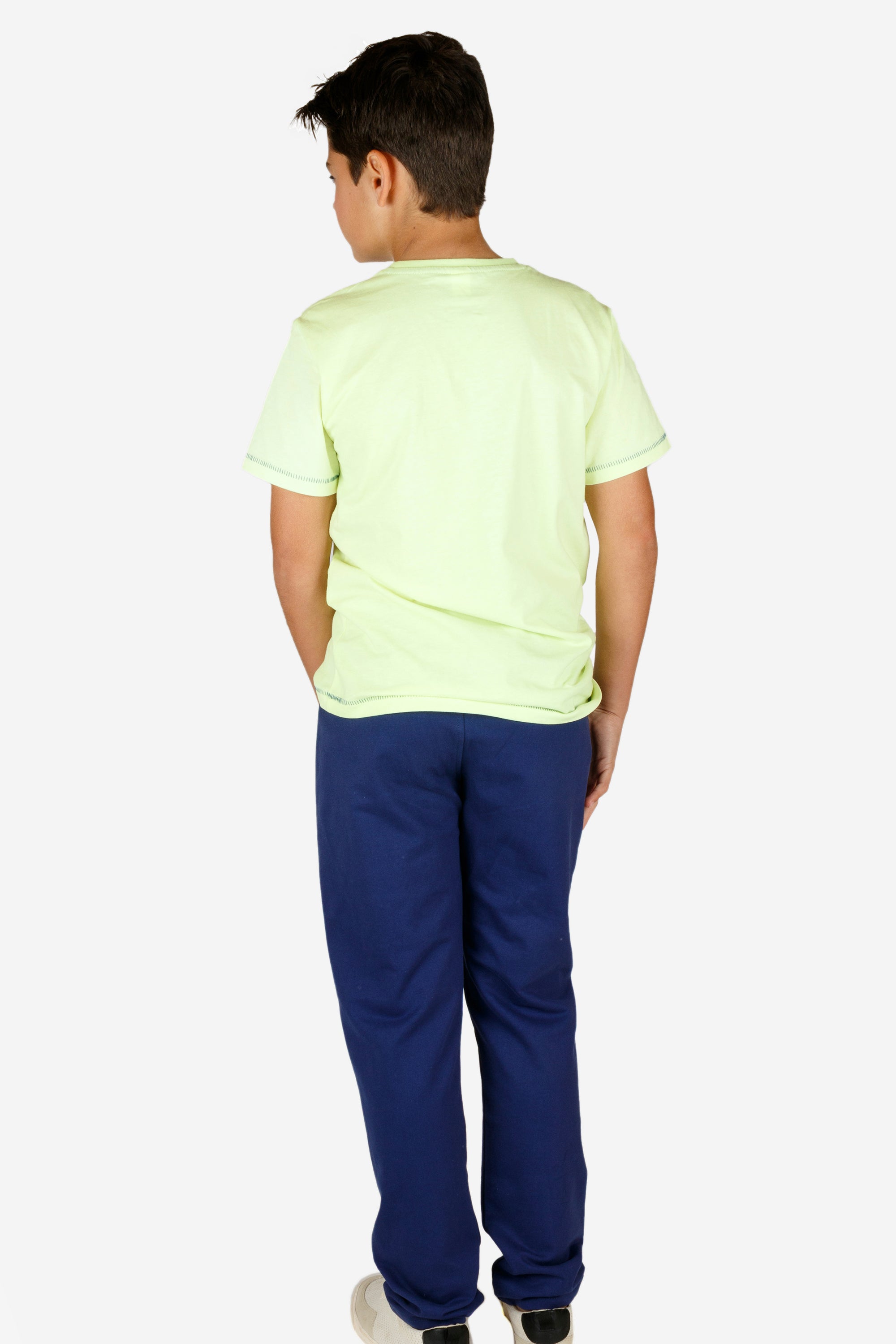 Pantalones de felpa azul marino niño