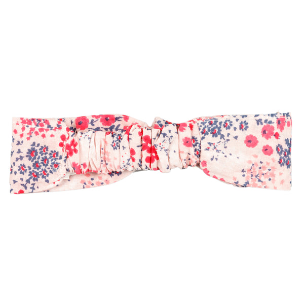 Diadema de niña con lazo y estampado floral