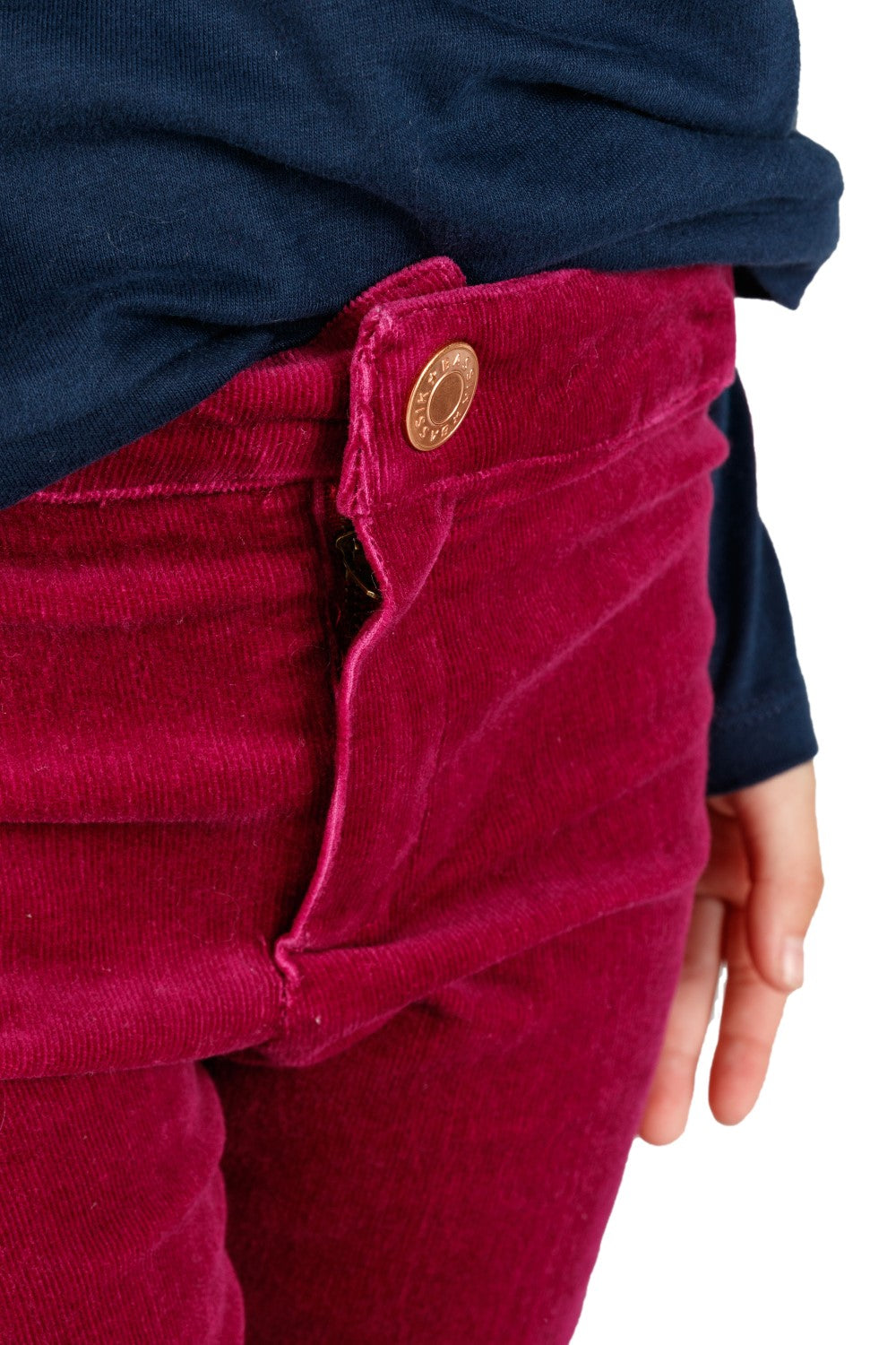 Pantalón niña pana fucsia skinny