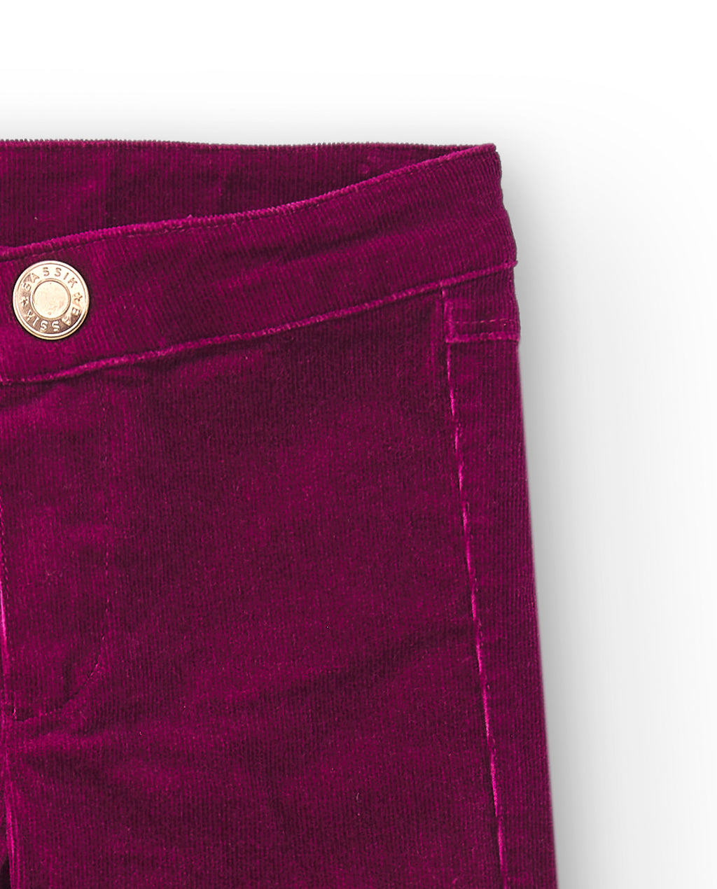Pantalón niña pana fucsia skinny