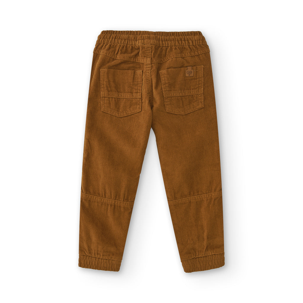 Pantalón niño pana jogger color camel