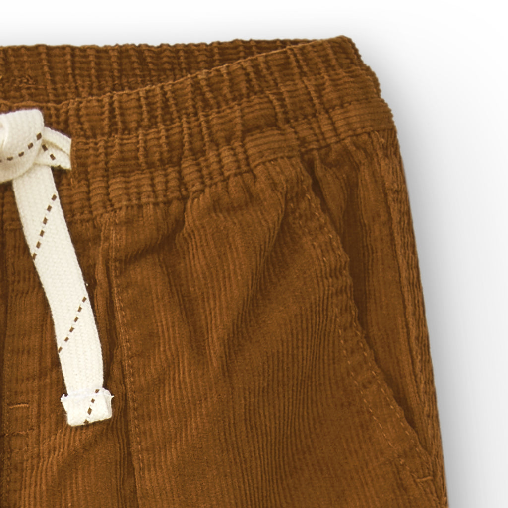 Pantalón niño pana jogger color camel