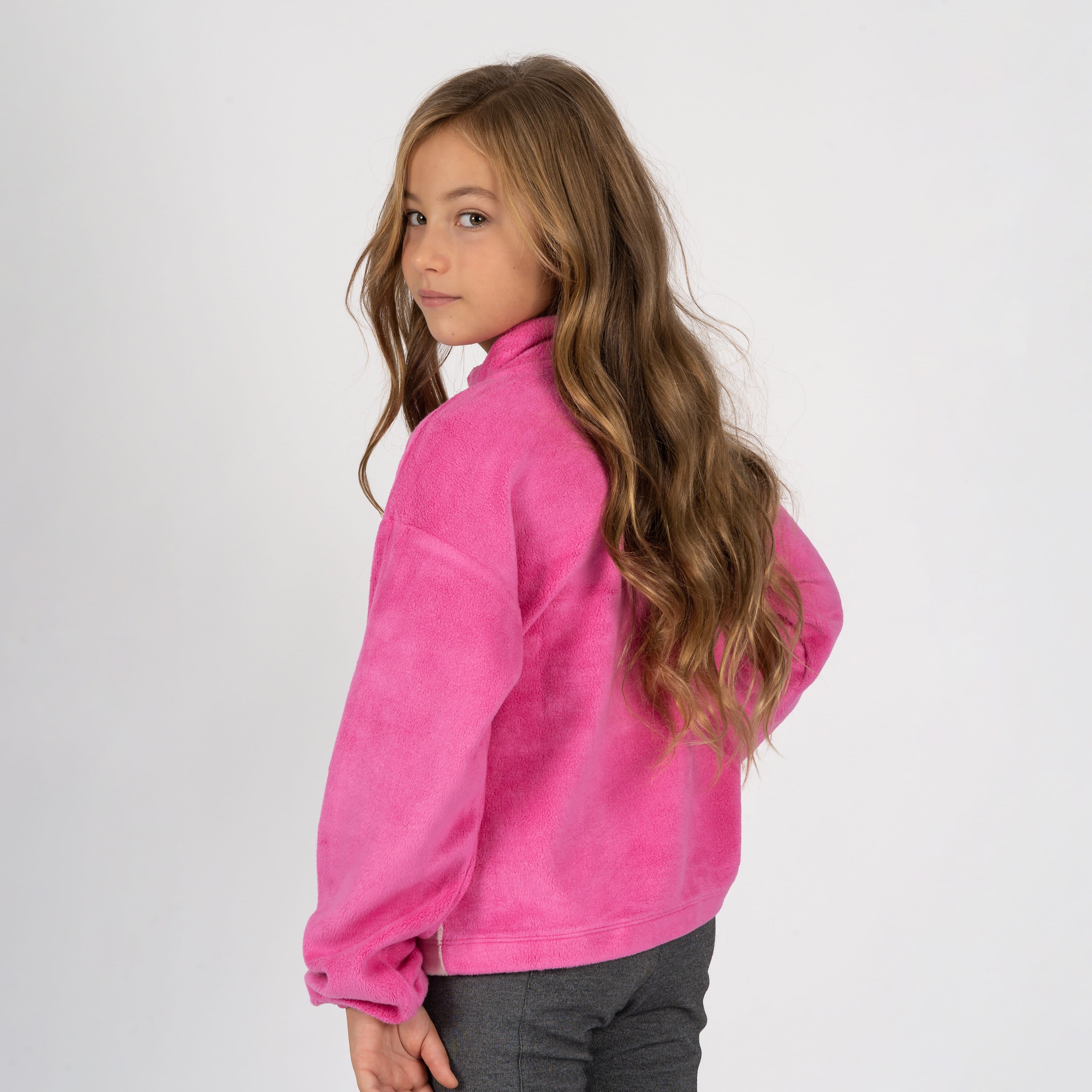 Girl's multicolored ski sweatshirt