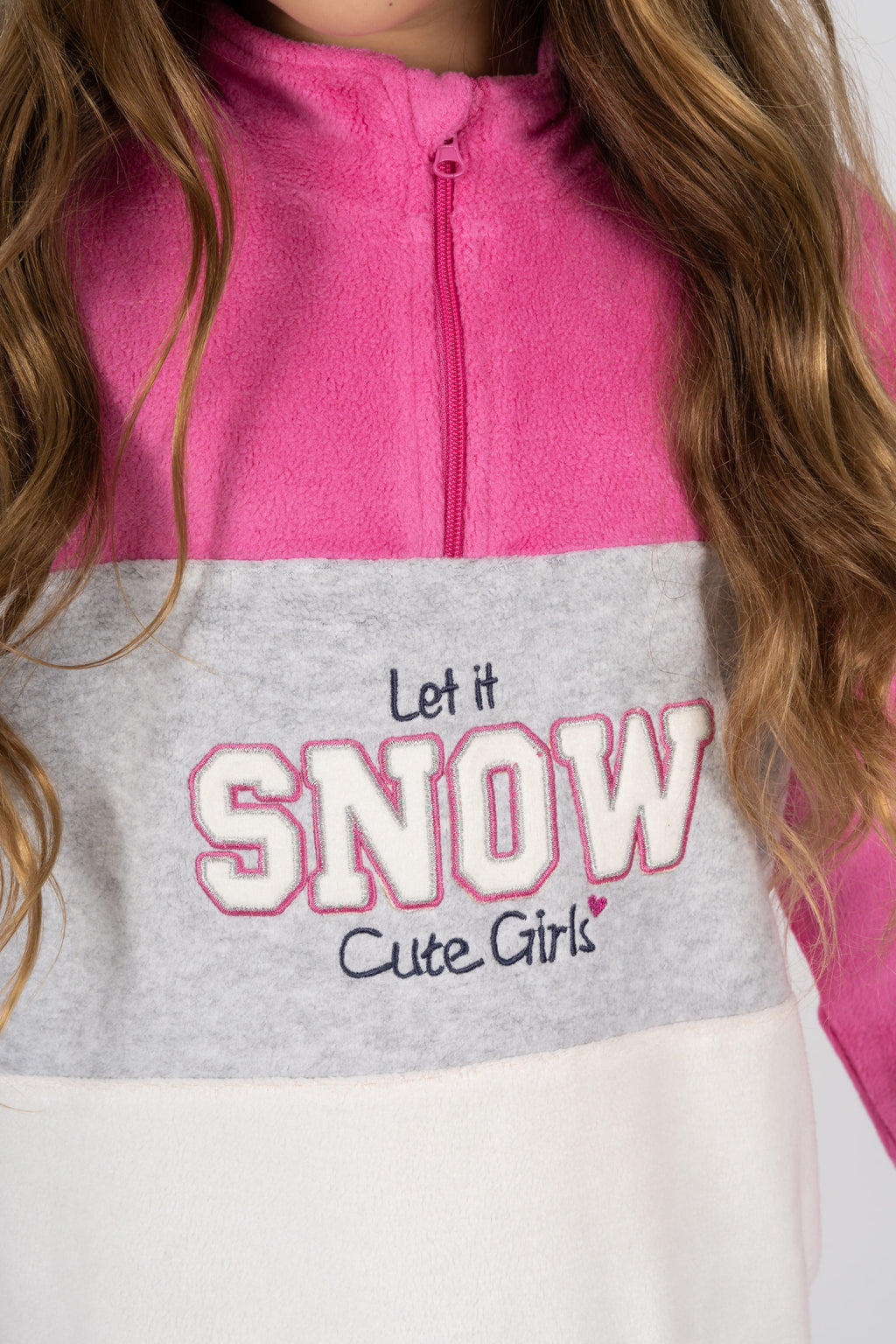 Girl's multicolored ski sweatshirt