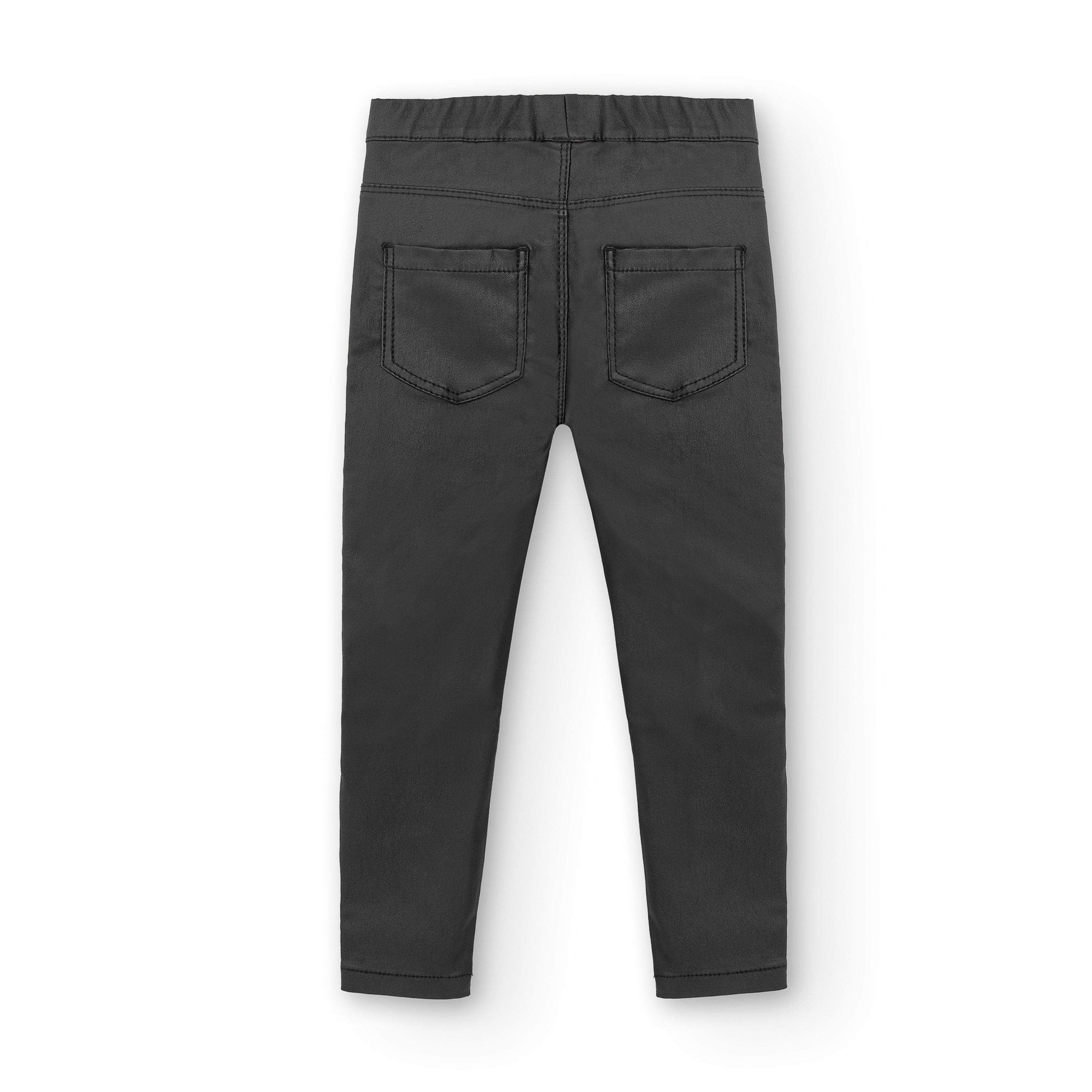 Girl's black pants with heart detail