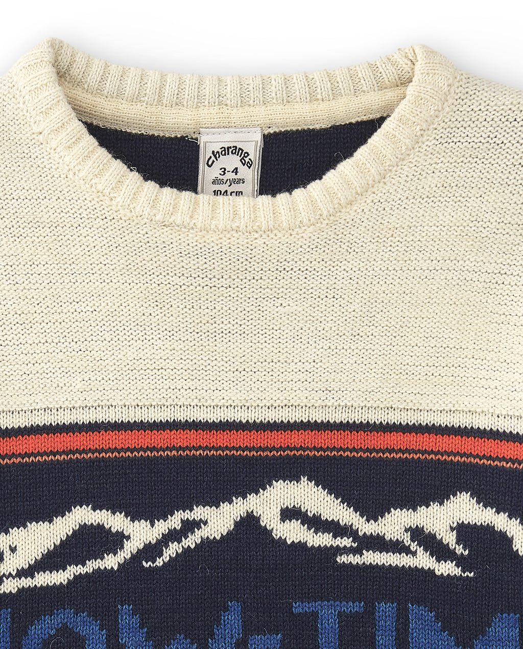 Jersey punto azul estampado niño SNOW-TIME