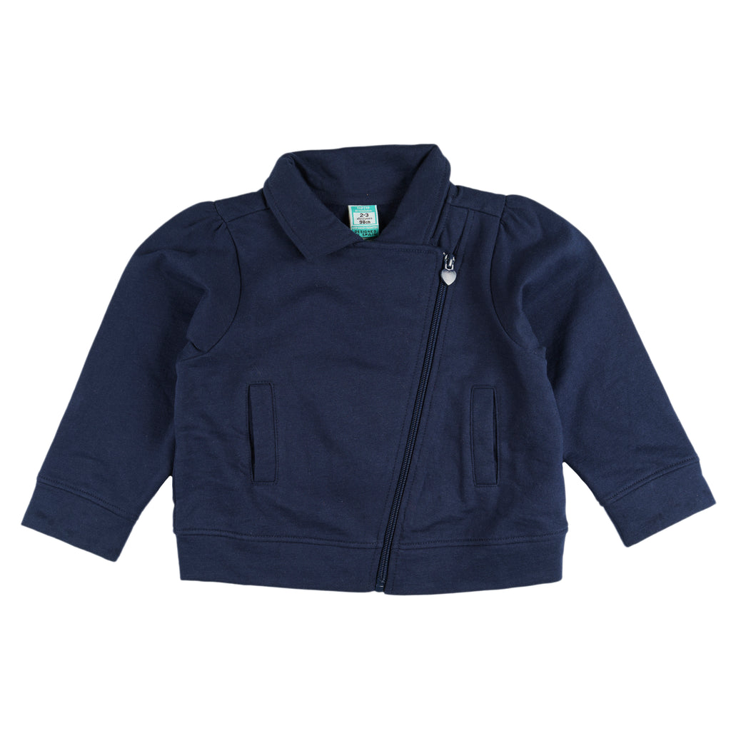 Chaqueta felpa niña azul marino